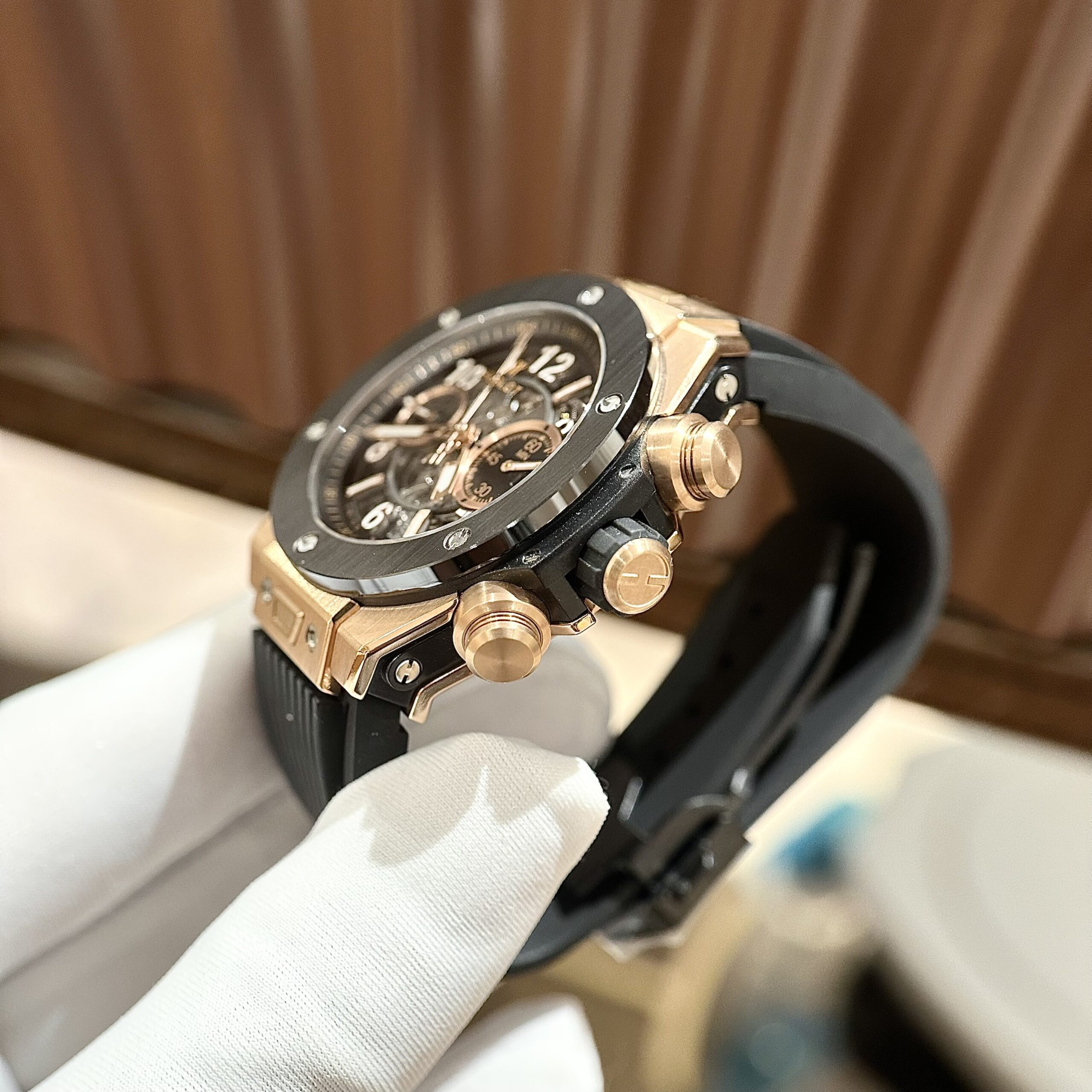Hublot Replica 1:1 Watch Big Bang Unico King Gold Demi Black BBF Factory 44mm