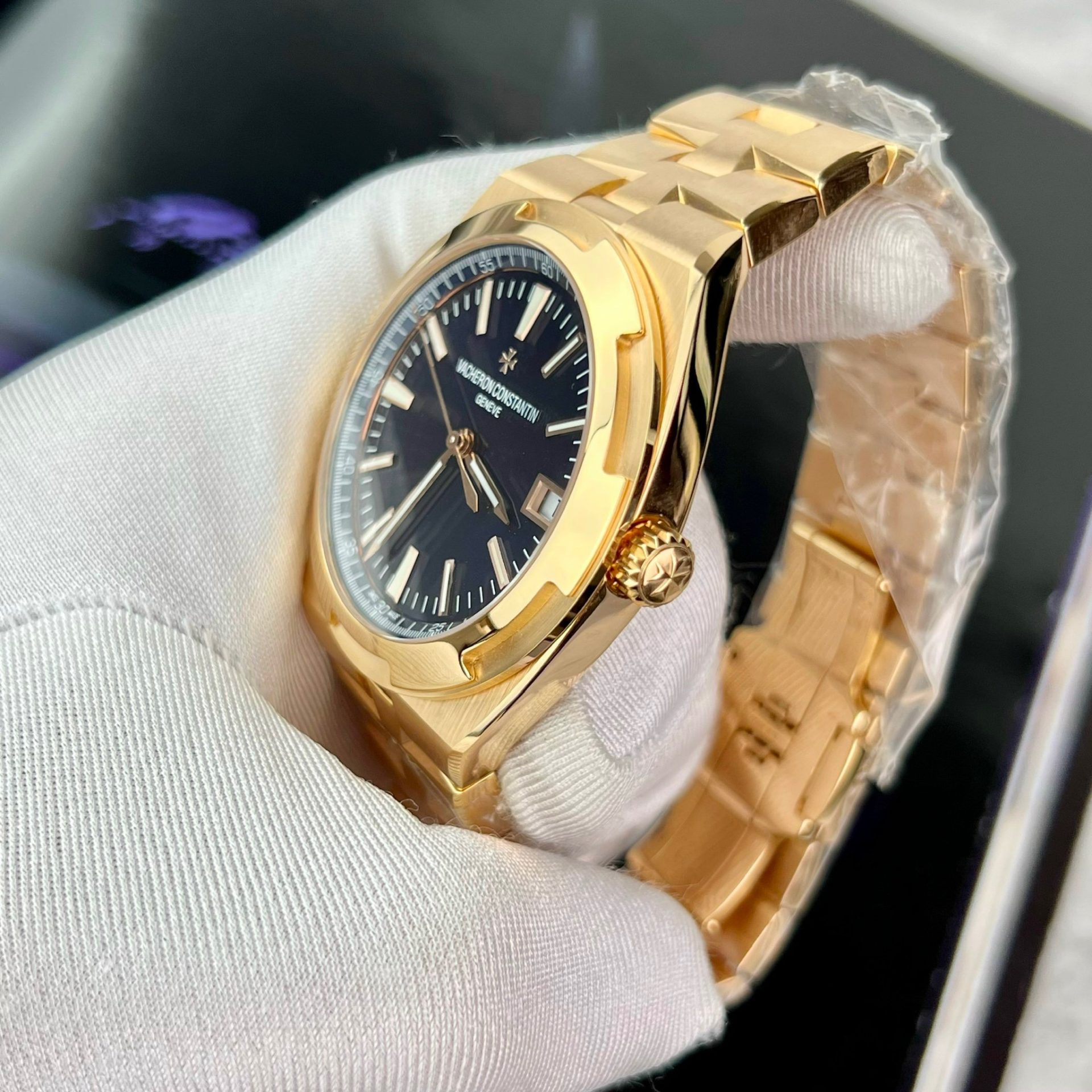 Vacheron Constantin Replica 1:1 Watch Overseas 4500V Blue Dial PPF Factory 41mm