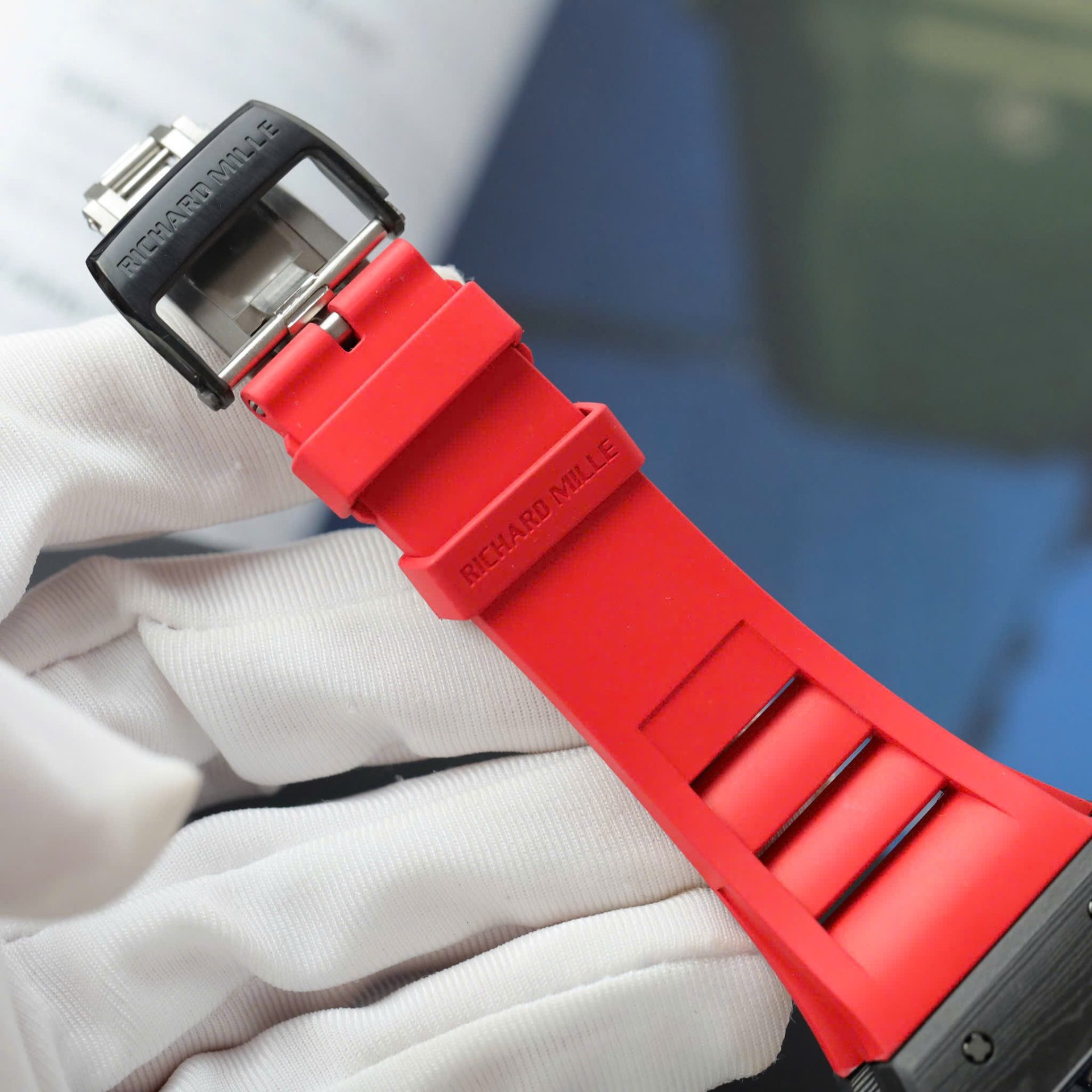 Richard Mille Rm35-02 Red Imitation Watches Carbon Super Light 77 GRams ZF Factoy 44mm