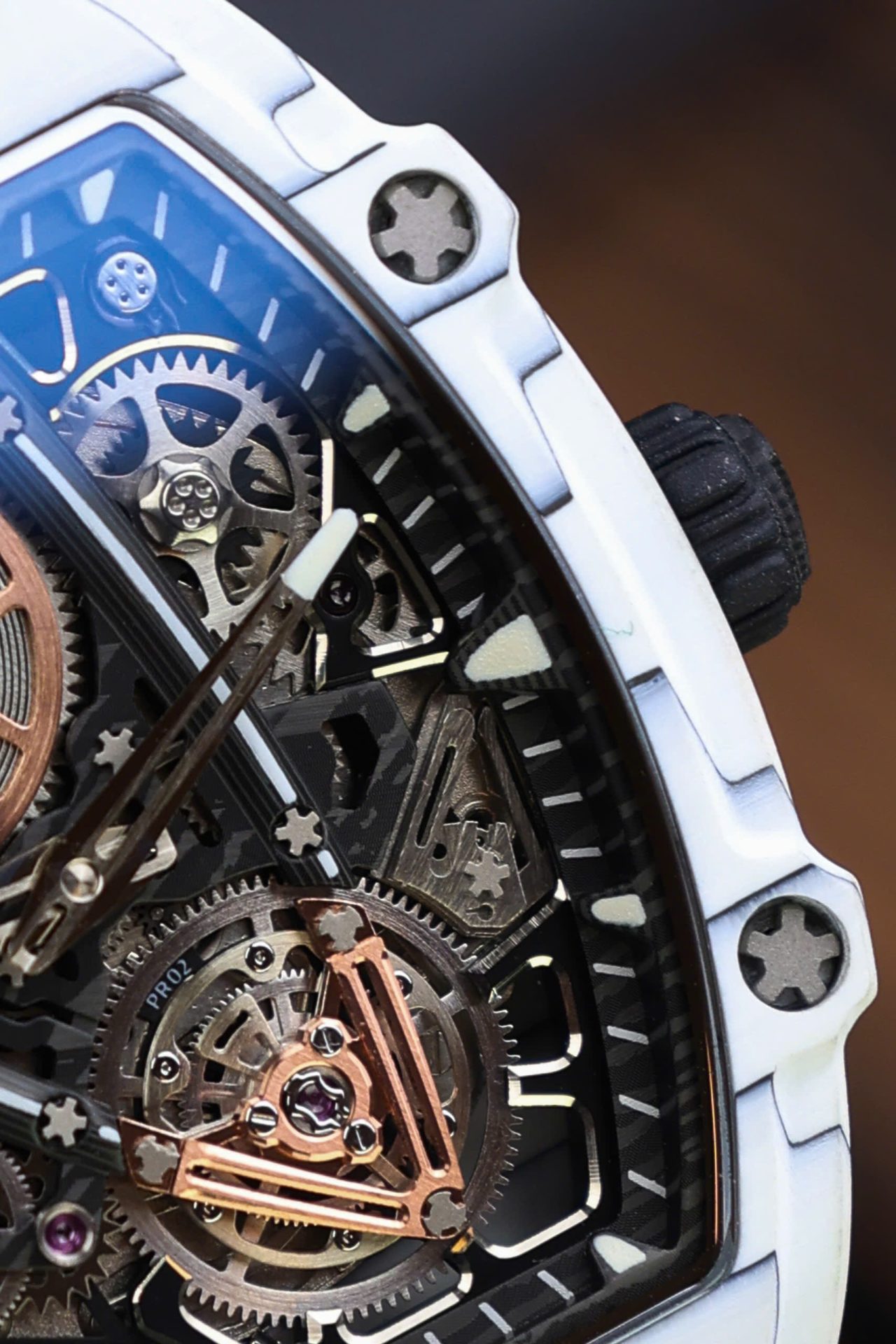 Richard Mille Replica Watches RM27-05 Rafael Nadal White Carbon 37.25×47.25mm