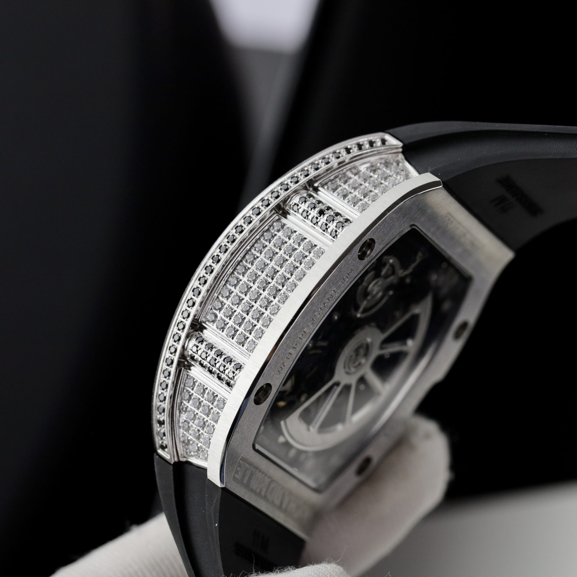 Richard Mille Replica 1:1 Watch RM67 Black Face With Stone Automatic Mechanical 40mm