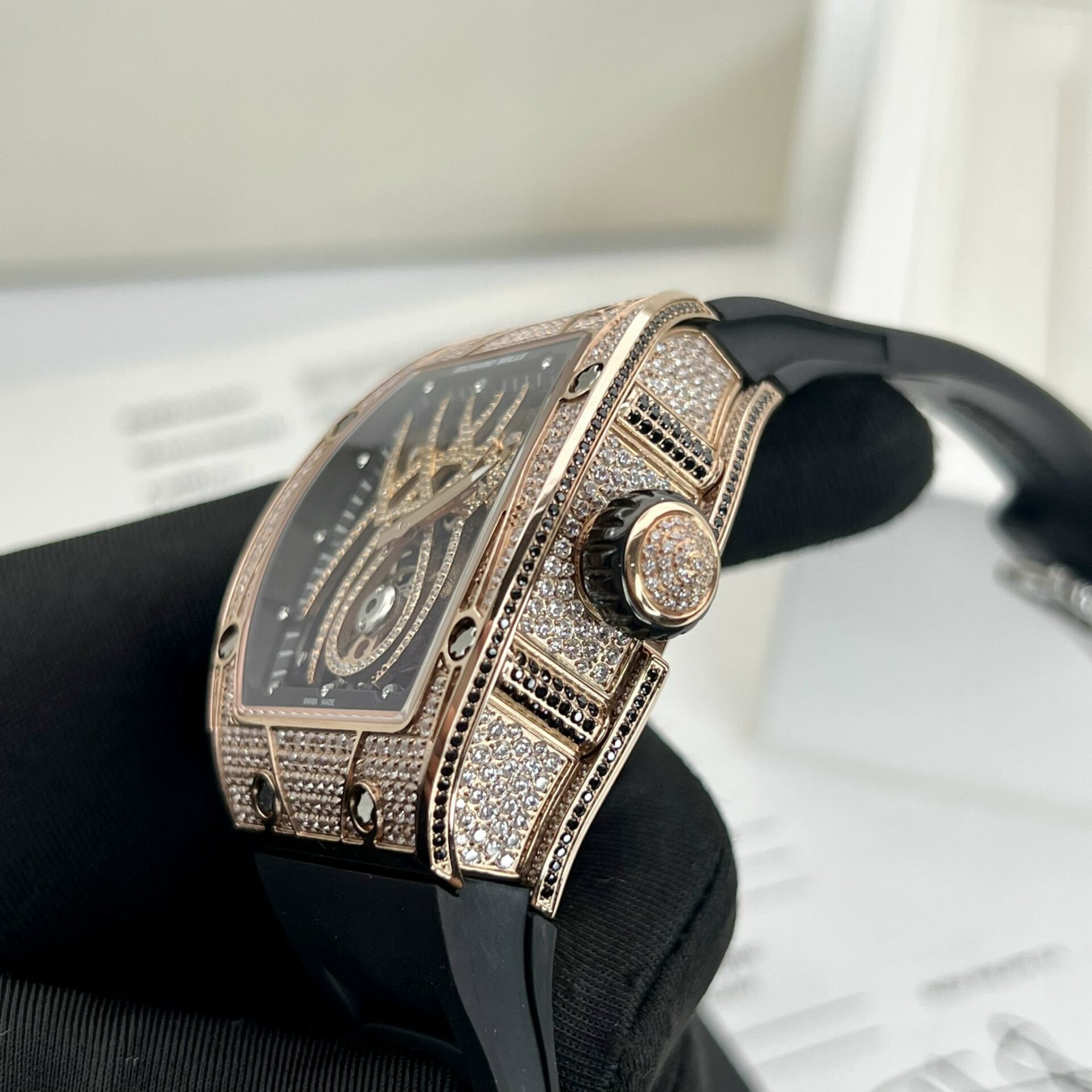 Richard Mille RM 19-01 Rose Gold With Diamonds Replica 11 Watch Spider 42MM
