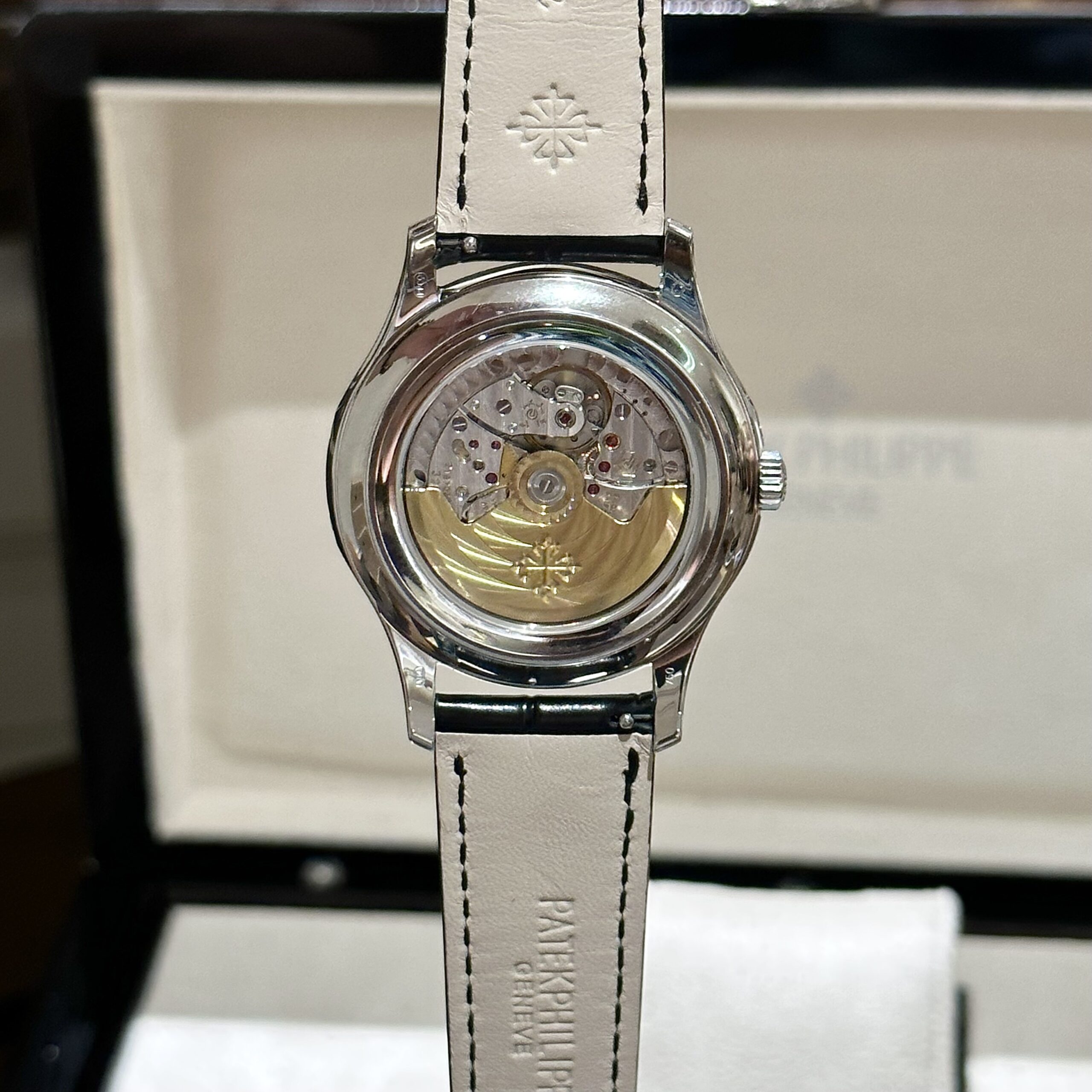 Patek Philippe Complications 5205G Blue Dial Leather Strap Replica 11 Watch 40mm