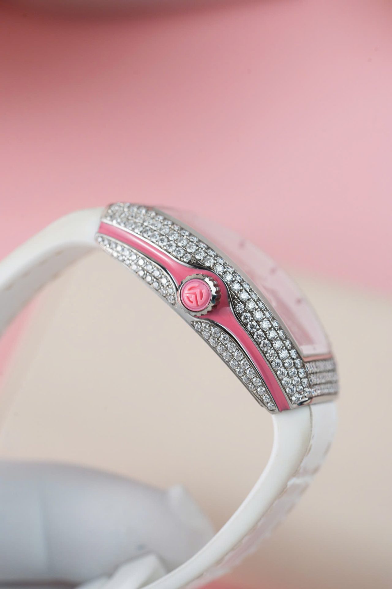 Franck Muller V32 Copies Watches Custom Diamonds Moissanite Hong Kong 36mm