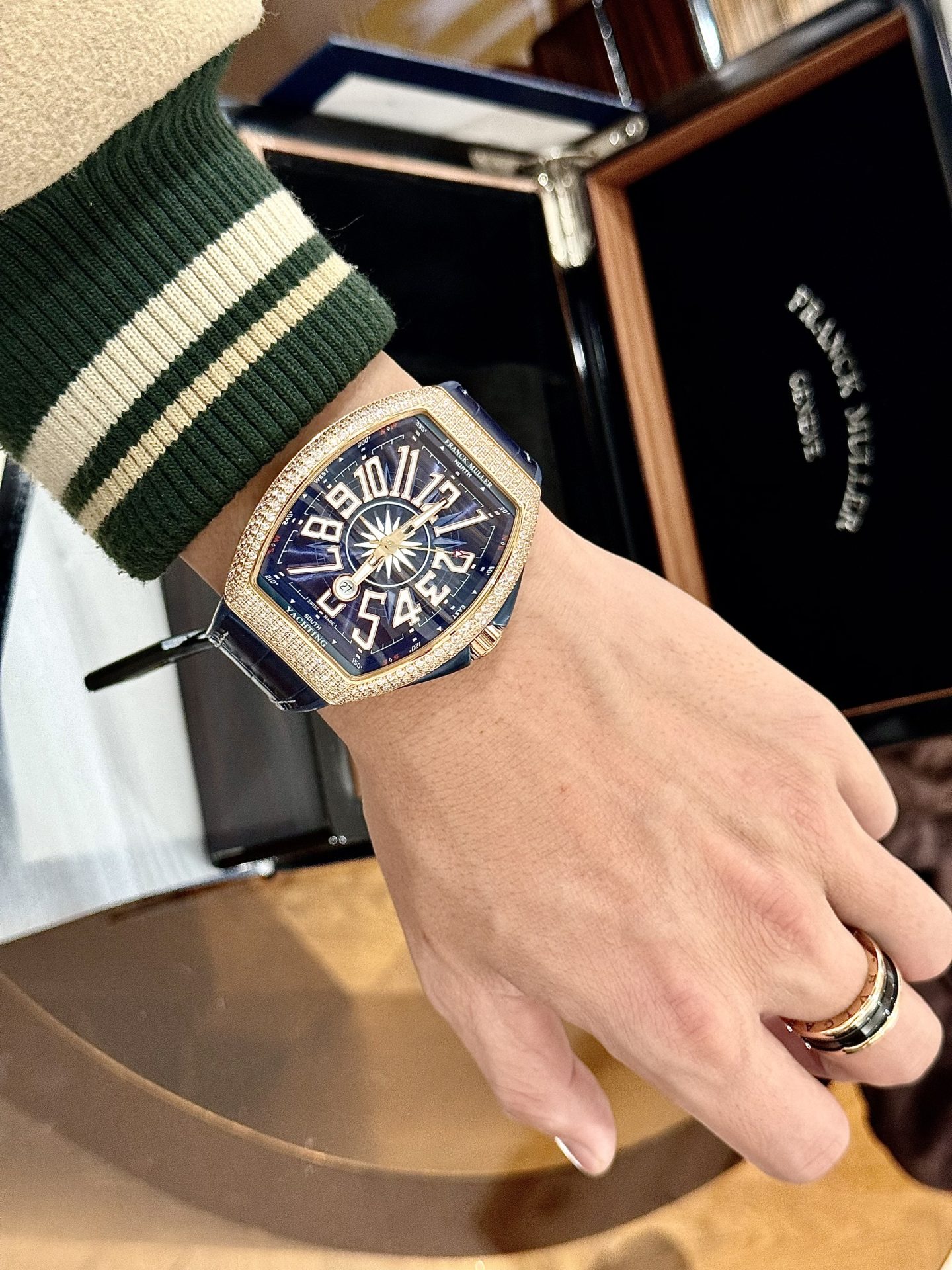 Franck Muller Replica 11 Watch Vanguard Yachting V45 SC DT Blue ABF 45mm