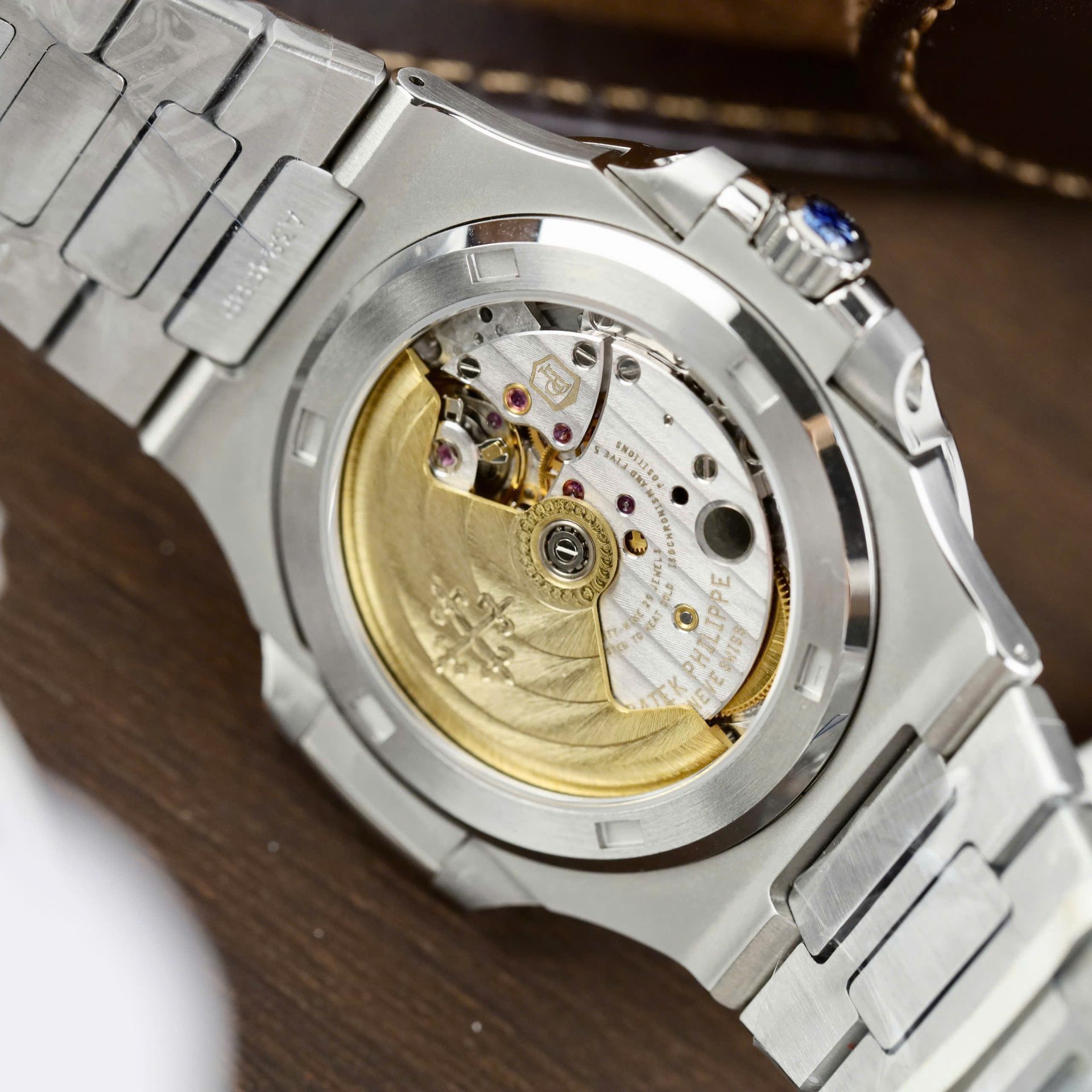 Patek Philippe Nautilus 5723 Gray Dial Imitation Watches Diamonds Moissanite Baguette Custom 40mm