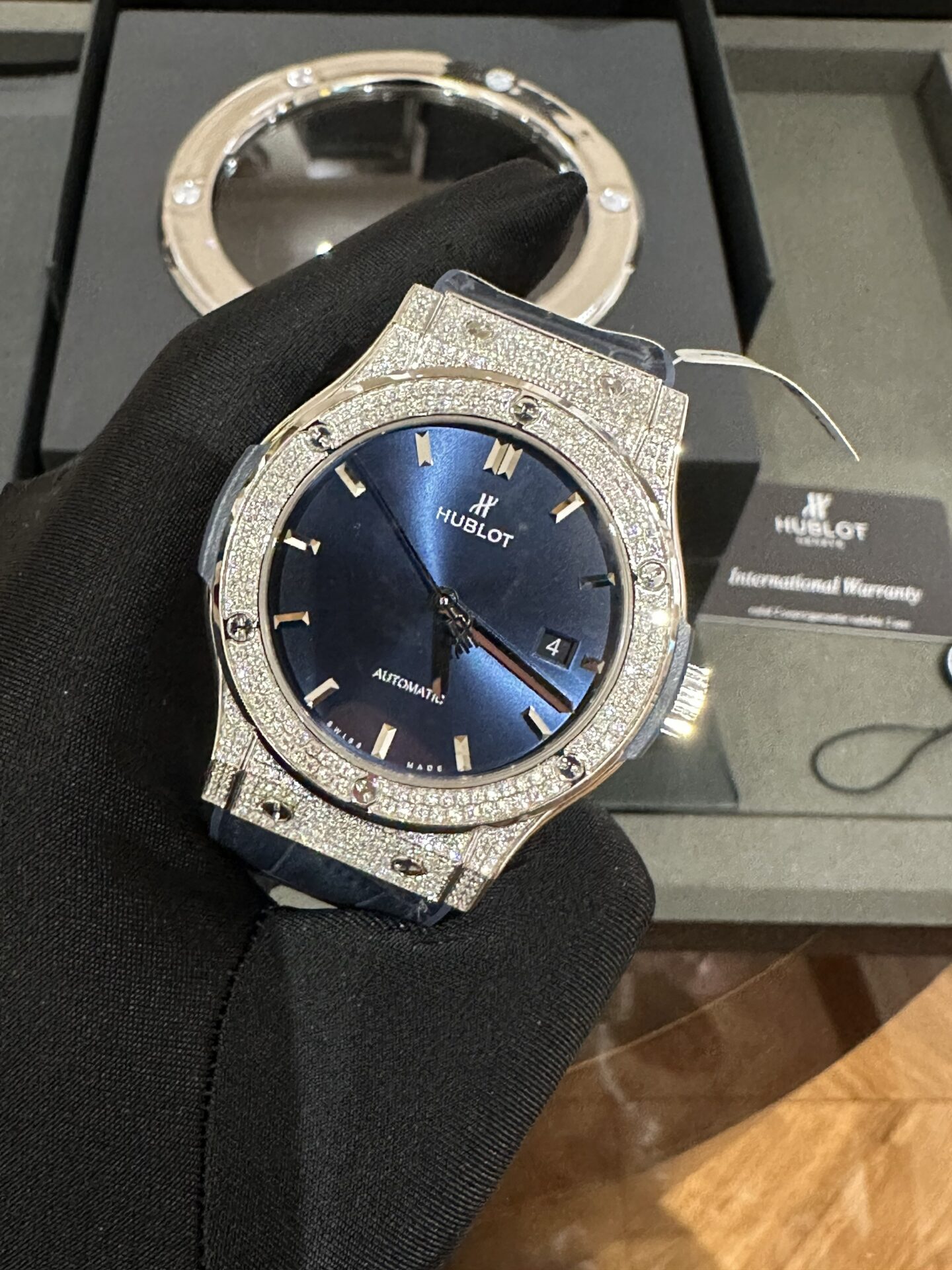 Hublot Replica 11 Watch Classic Fusion Blue Moissanite Diamond 42mm