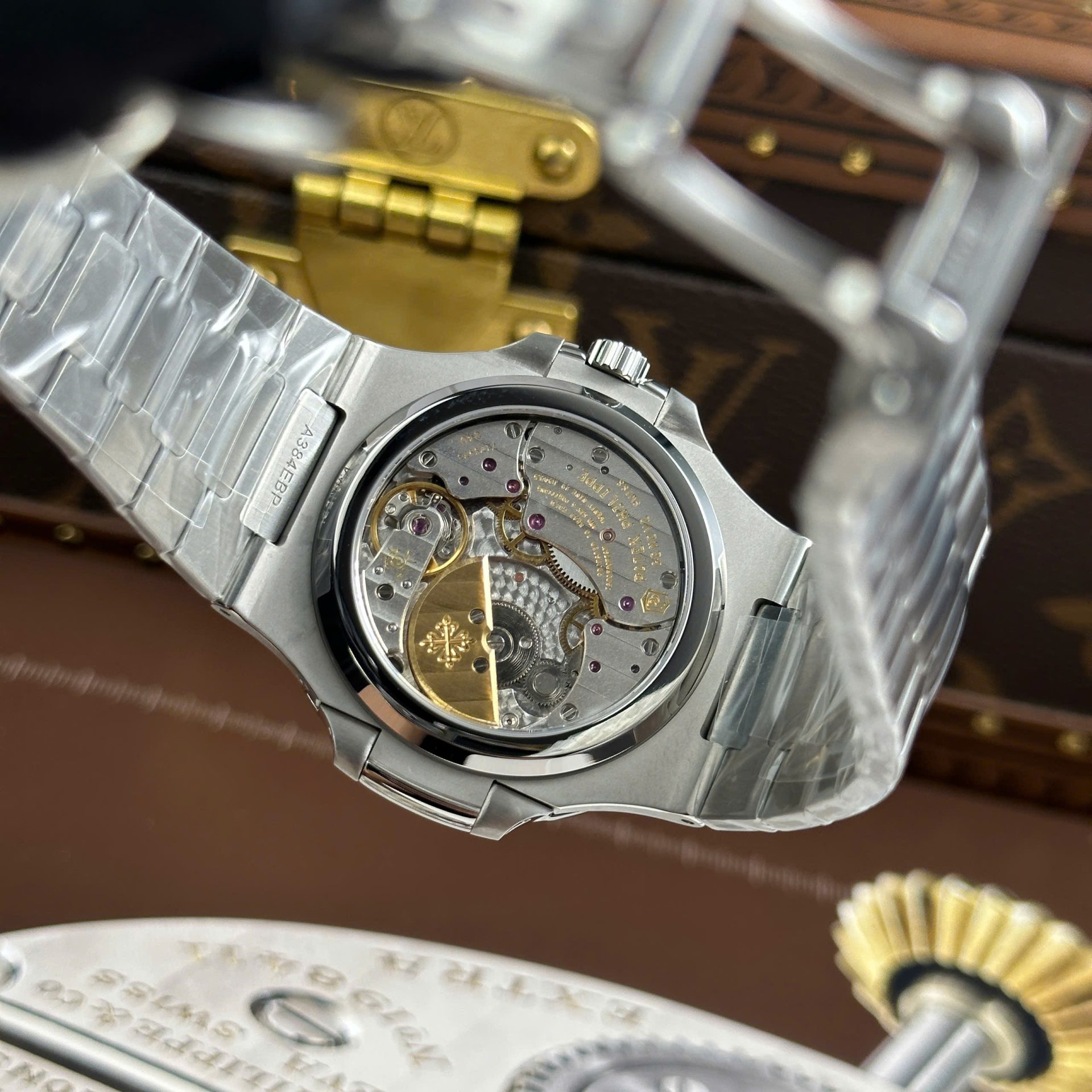 Patek Philippe Nautilus 5712 Replica Watches Blue Dial Metal Wire PPF Factory Version 3 40mm