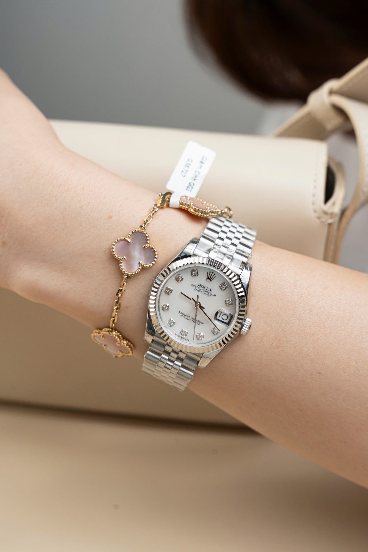 Rolex DateJust Lady Fake Watch Dial Mother Of Pearl Jubilee Strap 31mm