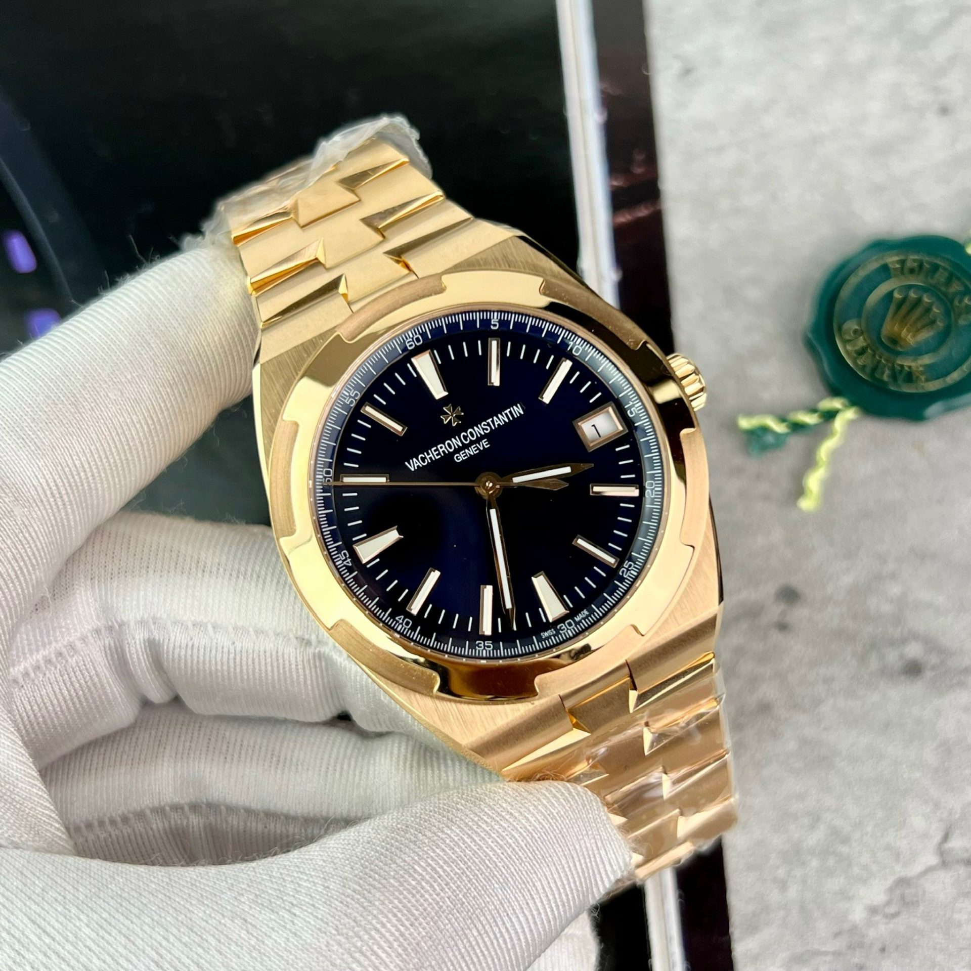 Vacheron Constantin Replica 1:1 Watch Overseas 4500V Blue Dial PPF Factory 41mm