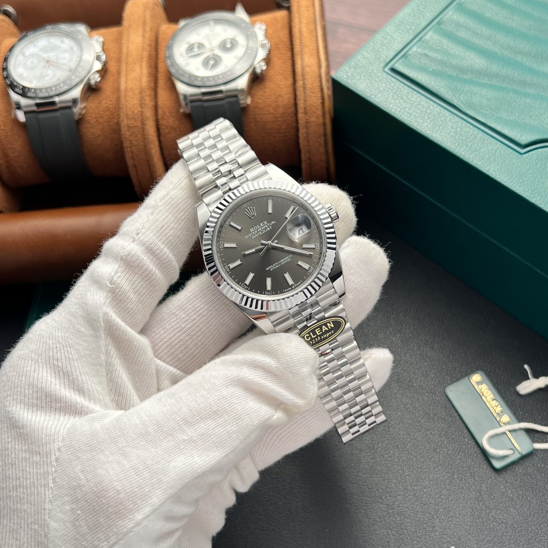 Rolex Replica Watch DateJust 126334 Grey Dial Luminous Markers Clean Factory 41mm