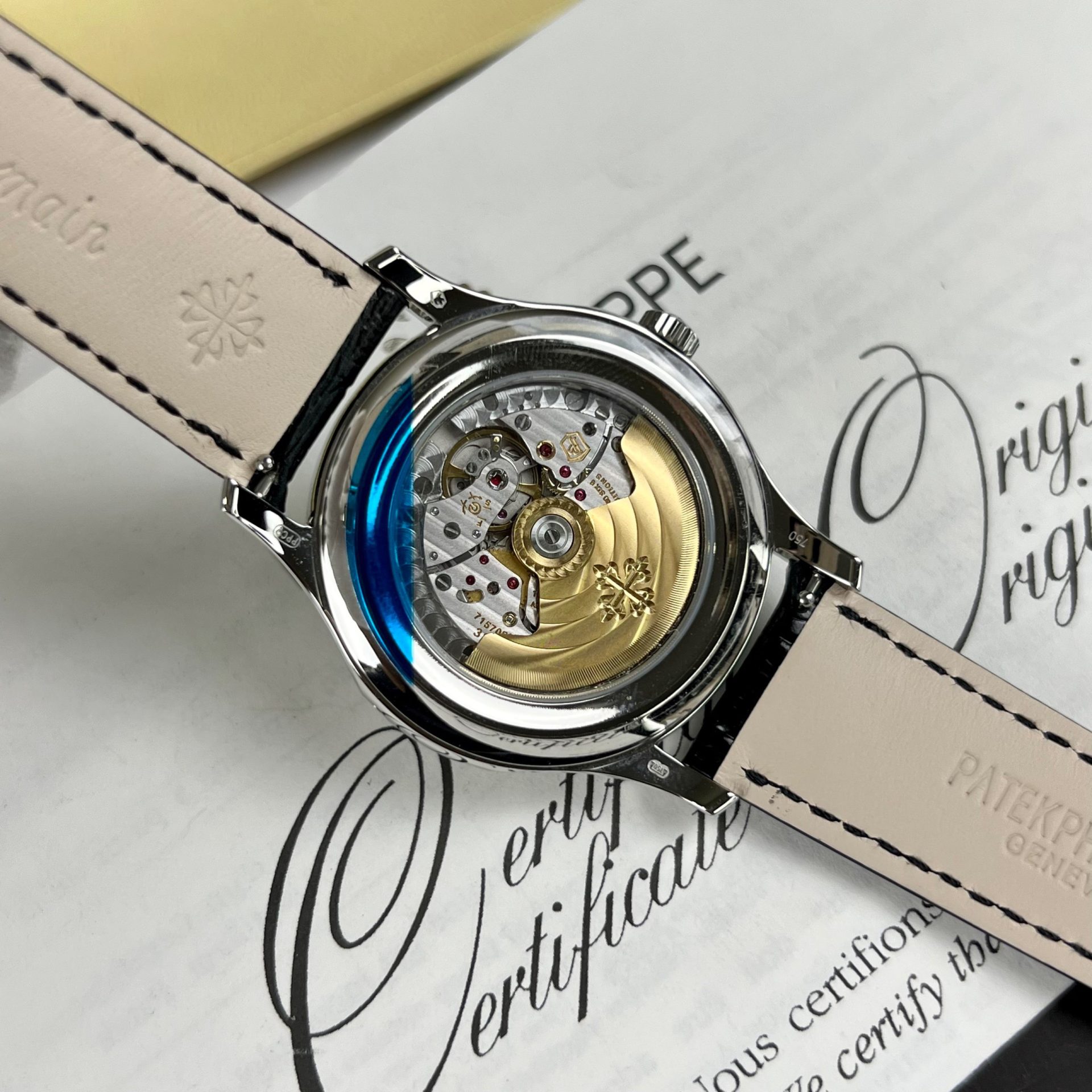 Patek Philippe Complications 5205G Replica Watches Best Quality Leather Strap 40mm