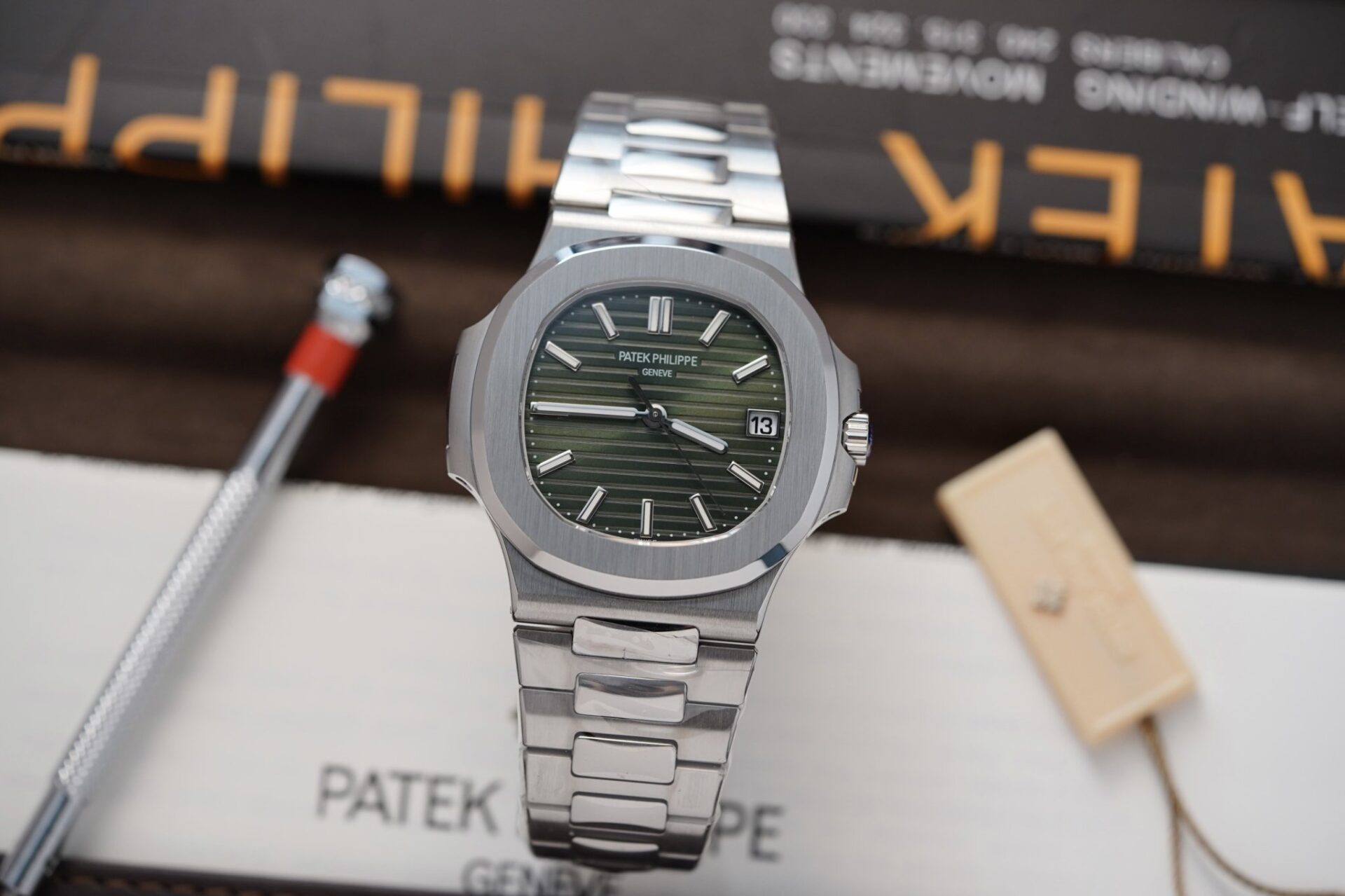 Patek Philippe Nautilus 5711 Green Dial Metal Strap Rep 1:1 Watch 3K 40mm