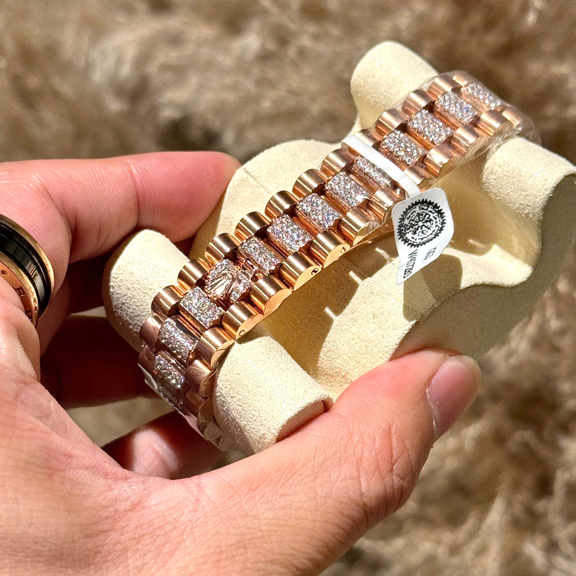 Rolex Best Replica Watch Day-Date Dial Mother Of Pearl Custom Gold Wrapped GMF 40mm