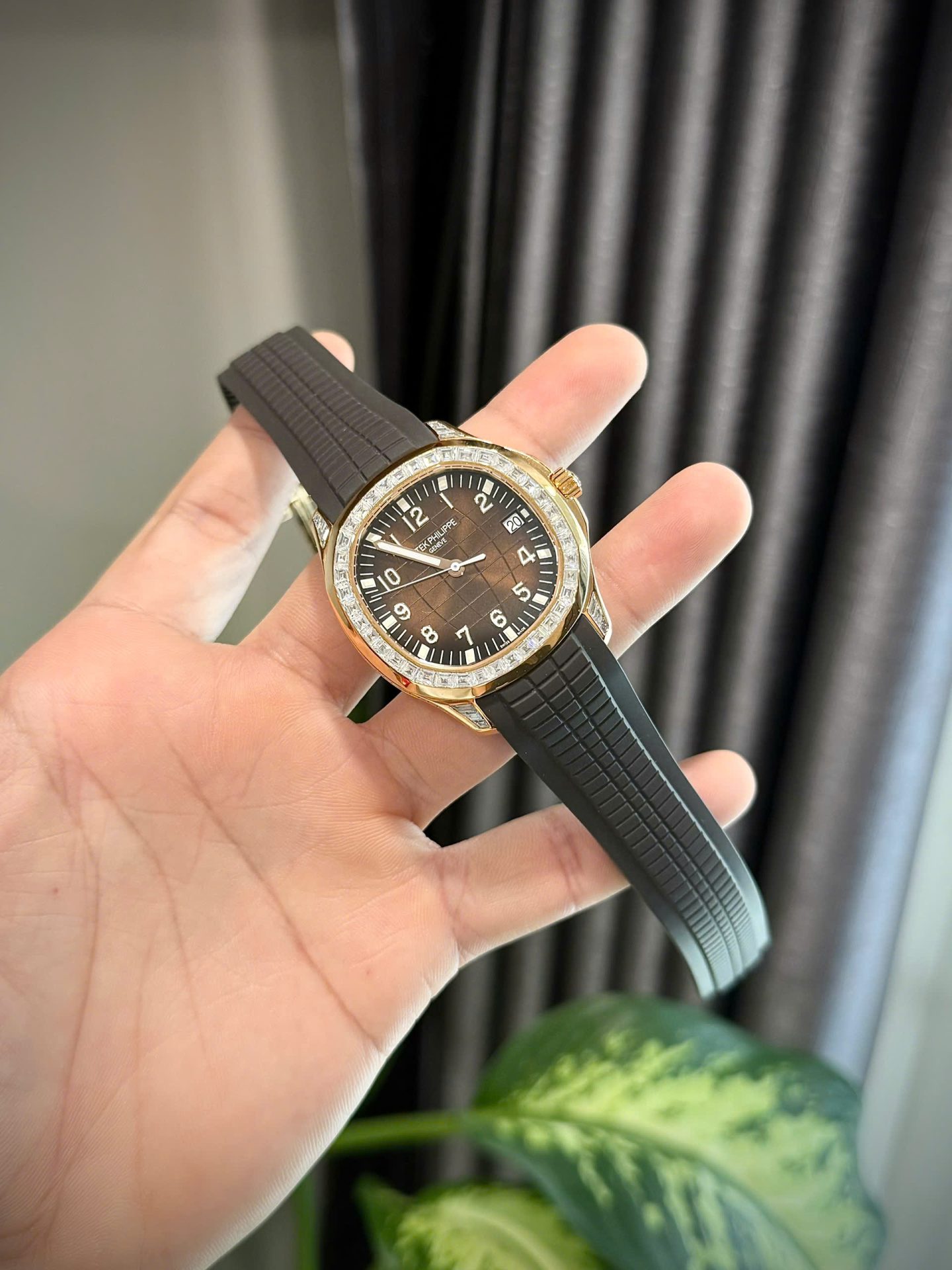 Patek Philippe Aquanaut 5167R Custom Gold Wrapped + Moissanite Diamonds 40mm