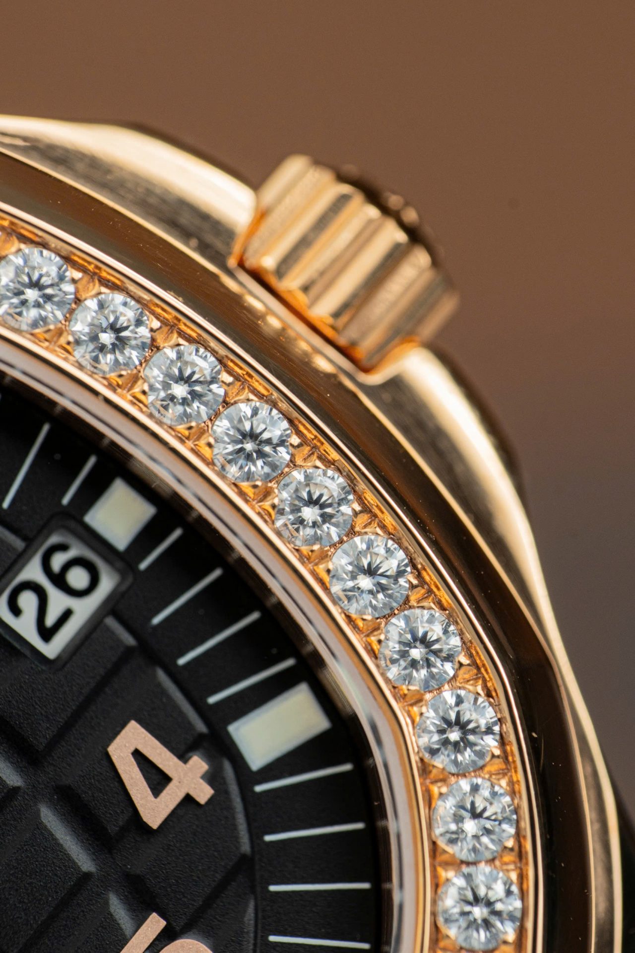 Patek Philippe Aquanaut 5067 Replica Watch Bezel Moissanite Diamonds PPF Factory 35.6mm