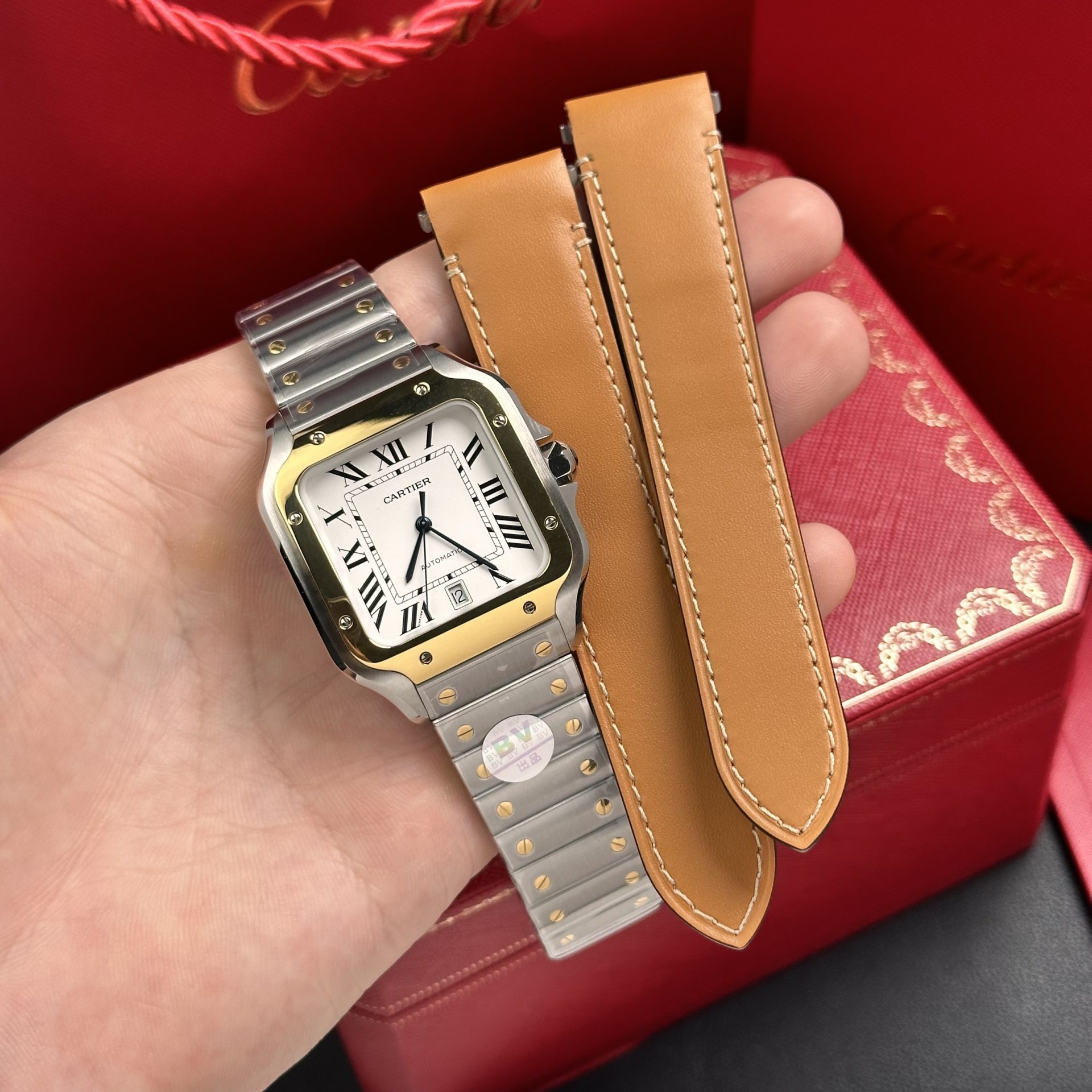 Cartier Replica 11 Watch Santos de Cartier W2SA0009 Demi Gold BV Factory 39.8mm