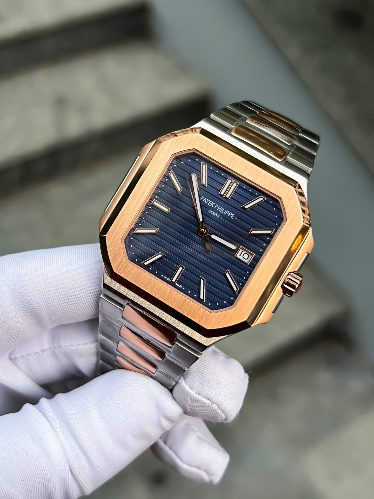 Patek Philippe Cubitus 5821 Replica 11 Watch Blue Square Dial 45mm