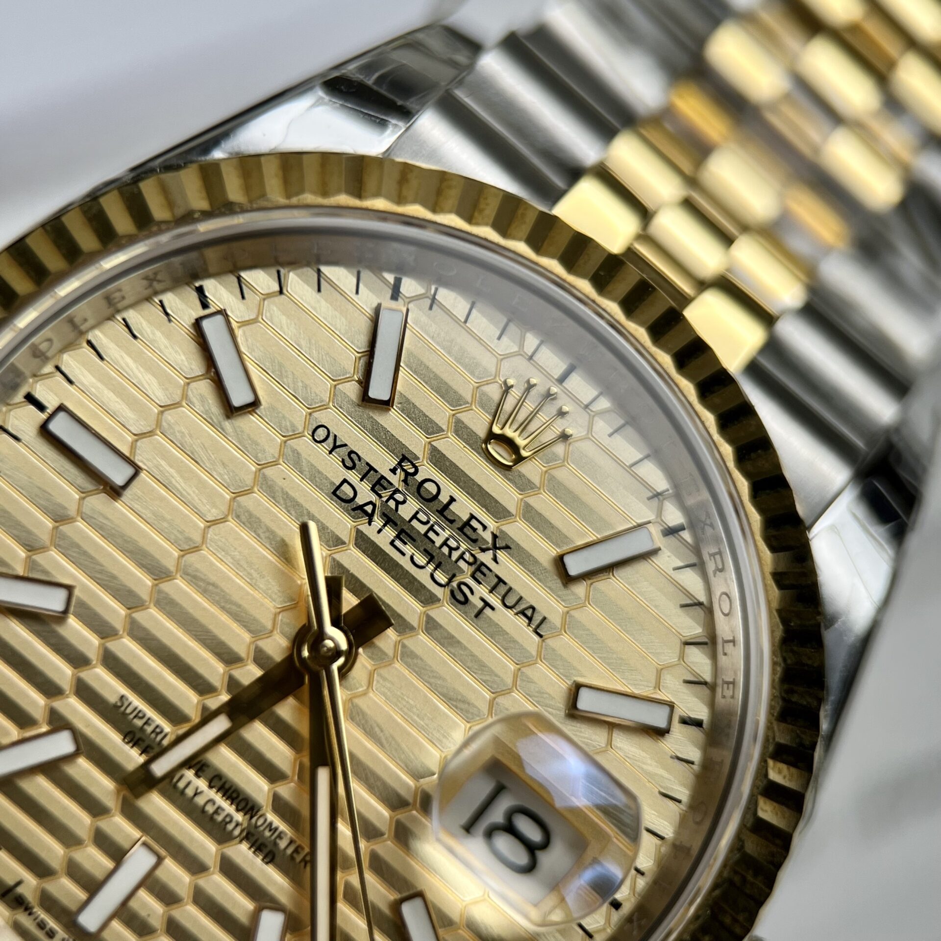 Rolex Datejust Yellow Dial High Quality Replica EW Factory 41mm