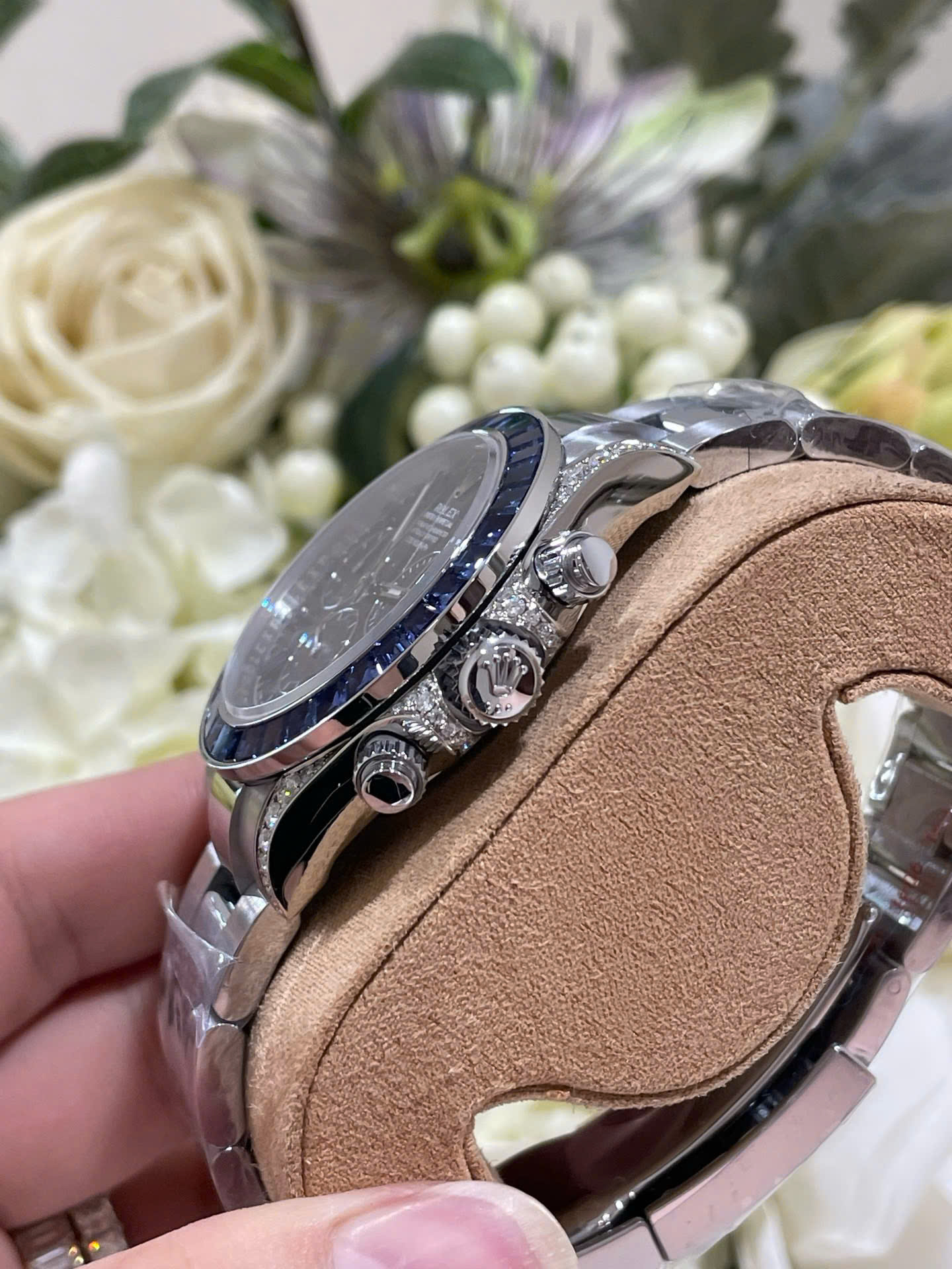 Rolex Daytona 126599TSA Imitation Watches 18K White Gold Wrapped   Synthentic Sapphire 40mm