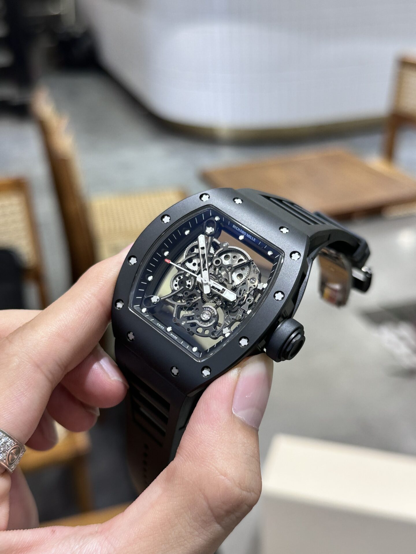 Richard Mille RM055 Black Ceramic Replica 1:1 Watch 45mm