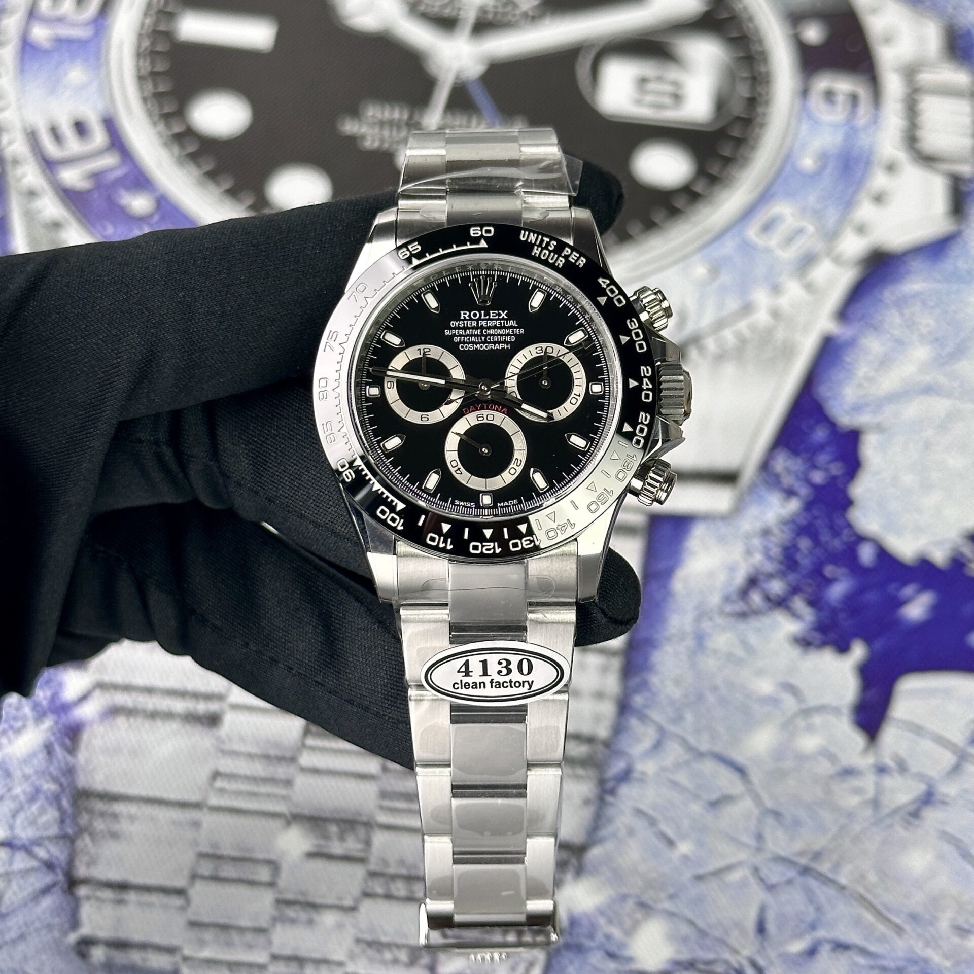 Rolex Replica 1:1 Watch Daytona 116500LN Godzilla Black Dial Clean Factory 40mm