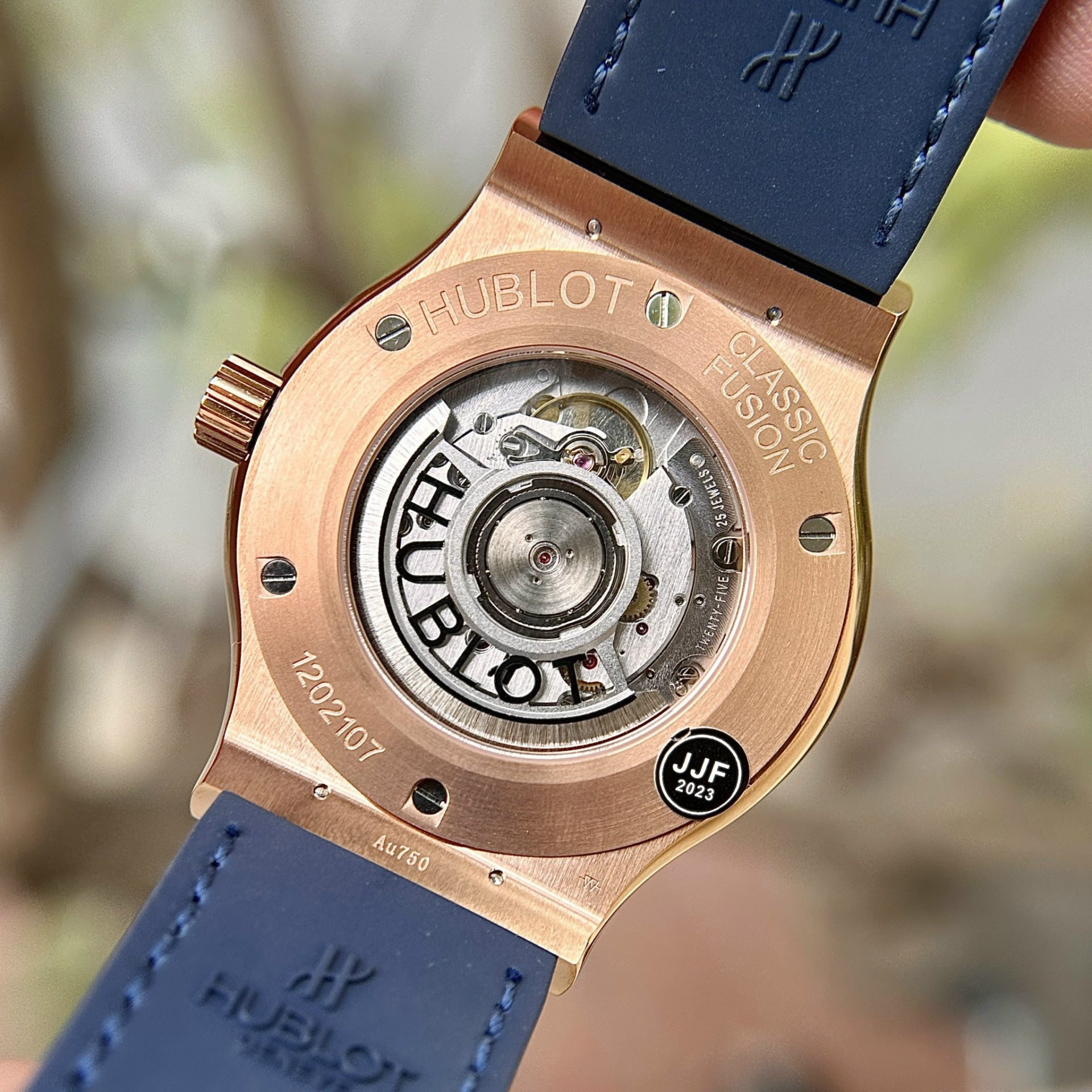 Hublot Replica 1:1 Watch Classic Fusion King Gold Blue Dial JJF Factory 42mm
