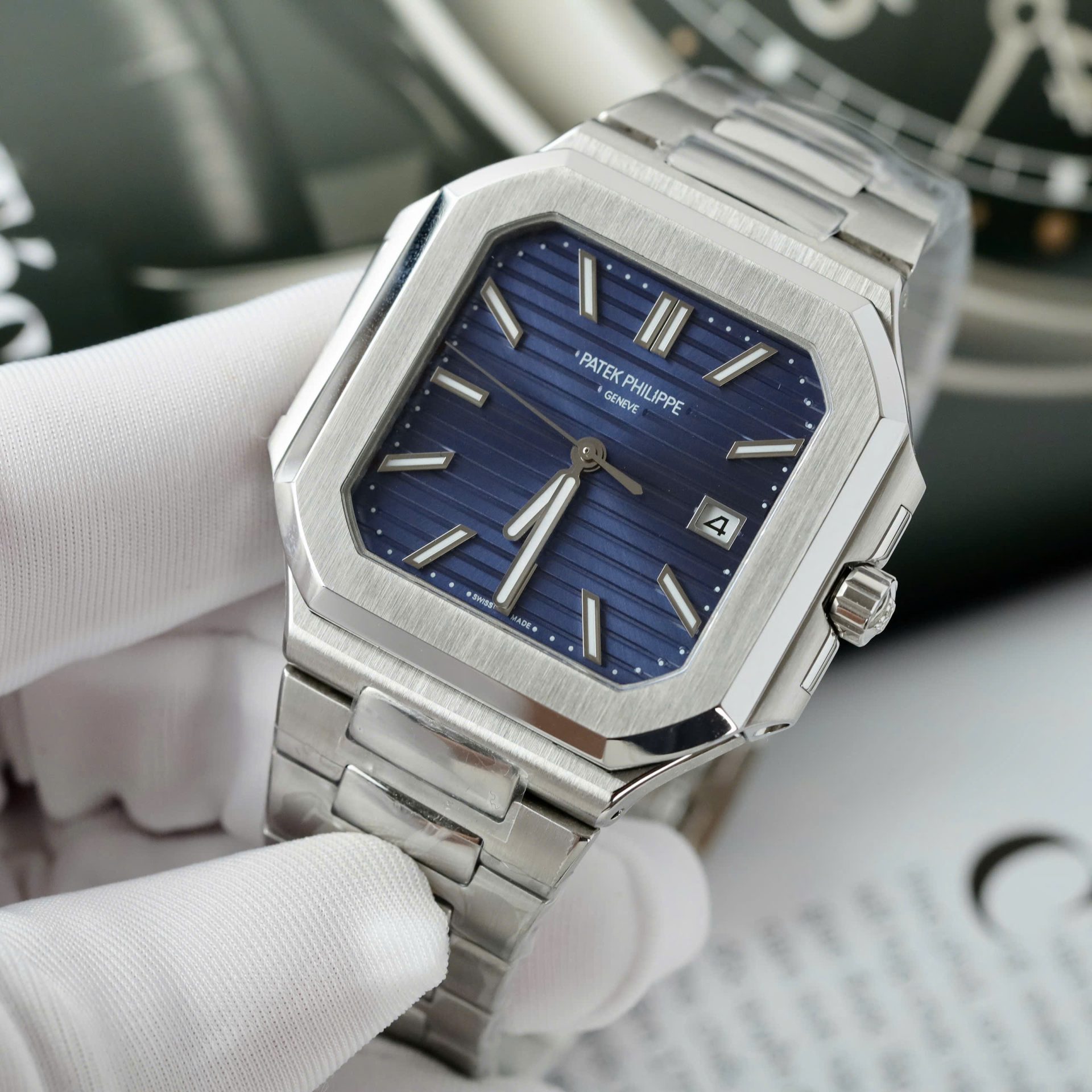 Patek Philippe Best Replica Watches Cubitus 5821 Blue Dial Automatic Movement TW Factory 45mm