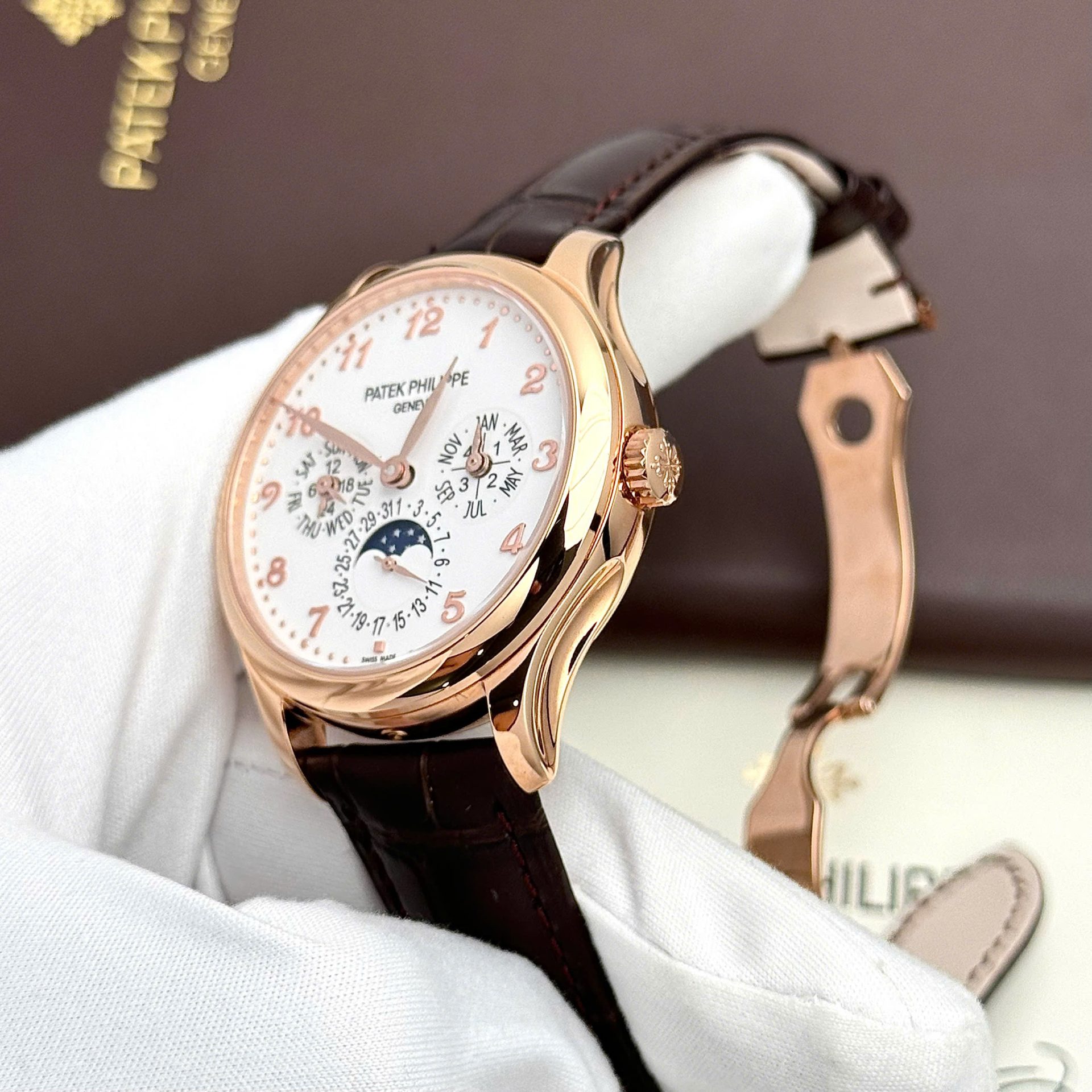 Patek Philippe Grand Complicaitons 5327R Super Clone Watches Brown Leather Strap 40mm