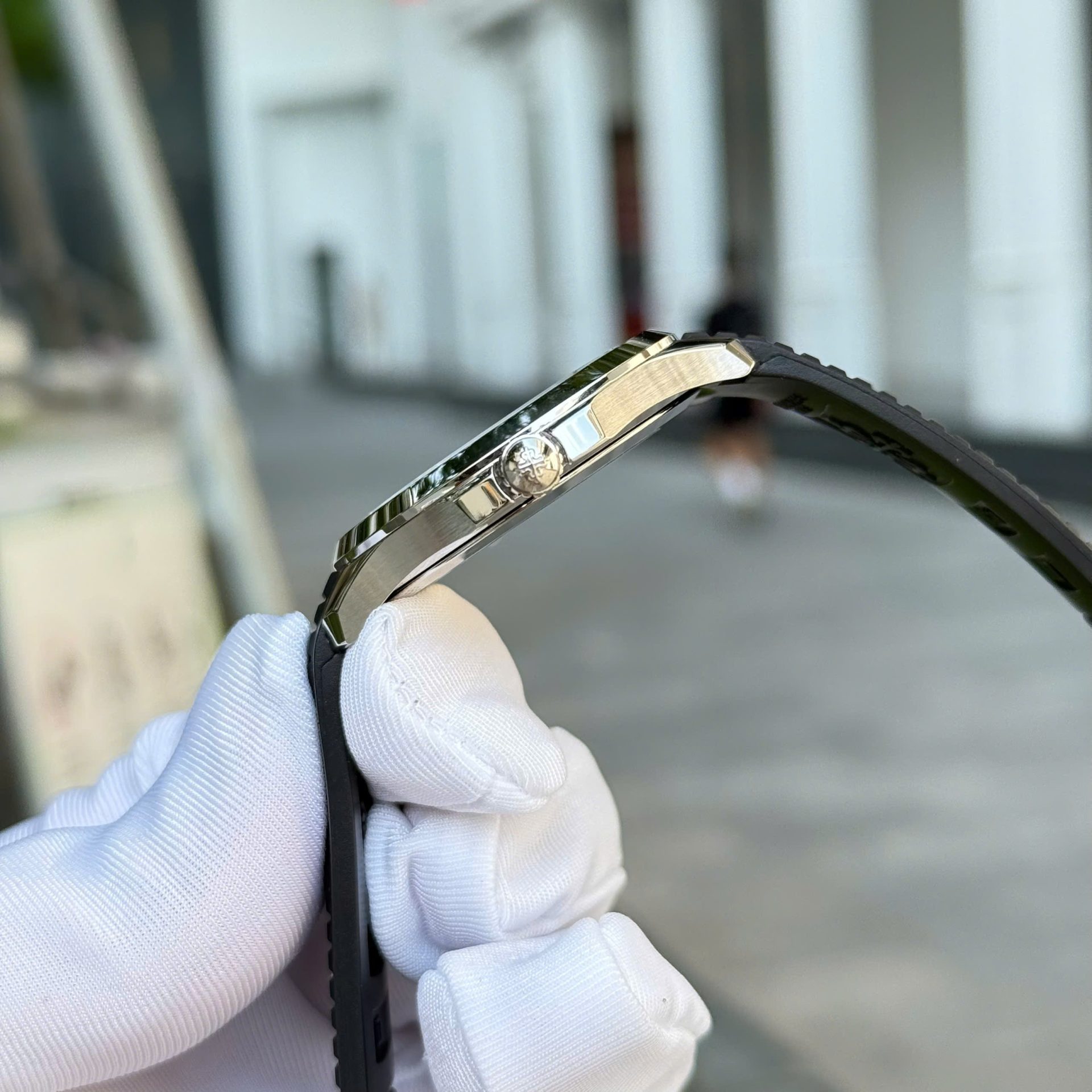 Patek Philippe Aquanaut 5167 Knock Off Watches Gray Dial Rubber Strap Custom BBF Factory 40mm