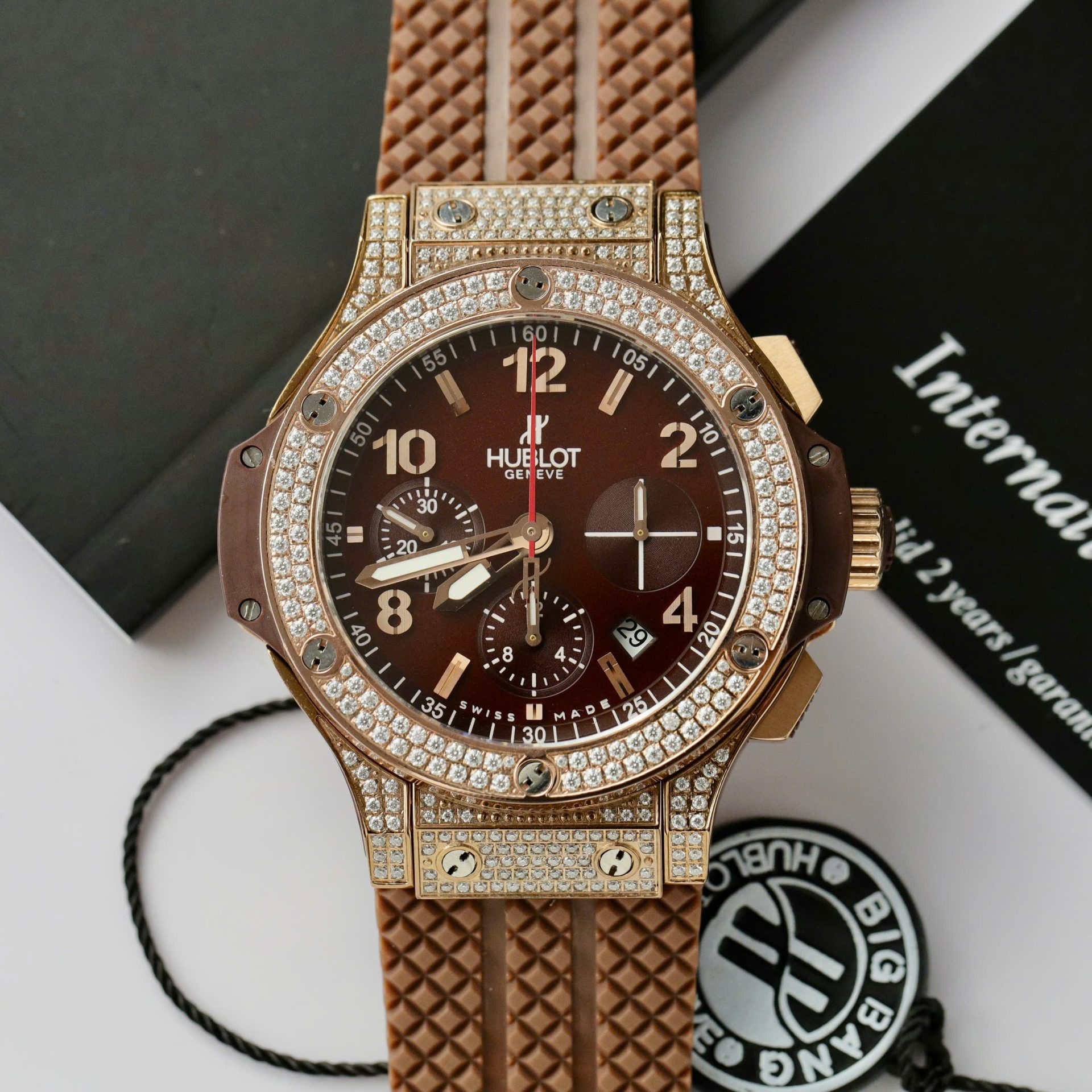 Hublot Big Bang King Gold Custom Moissanite Diamonds Hong Kong 42mm