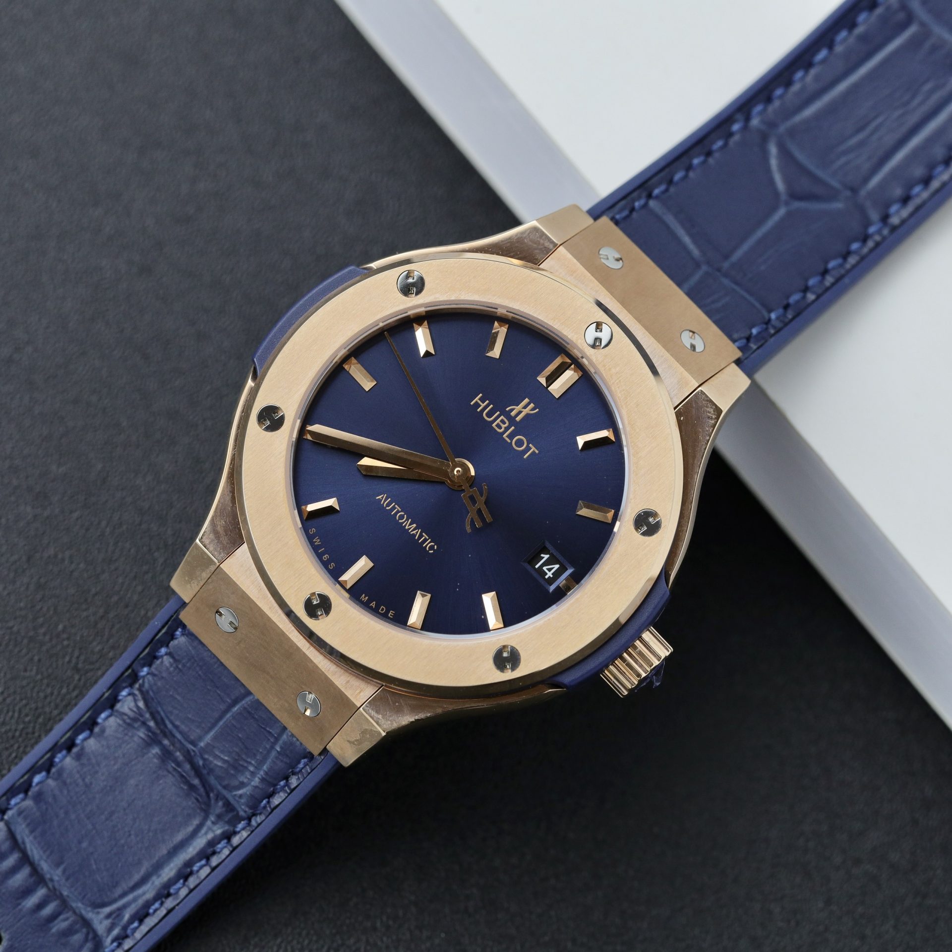 Hublot Replica 1:1 Watch Classic Fusion King Gold Blue Factory JJF 2024 38mm