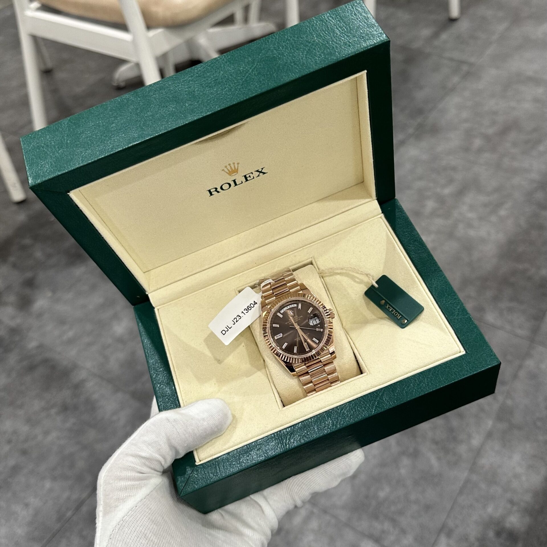 Rolex Replica Watch Day-Date 228235 Gold Wrapped Chocolate Dial GM V3 40mm