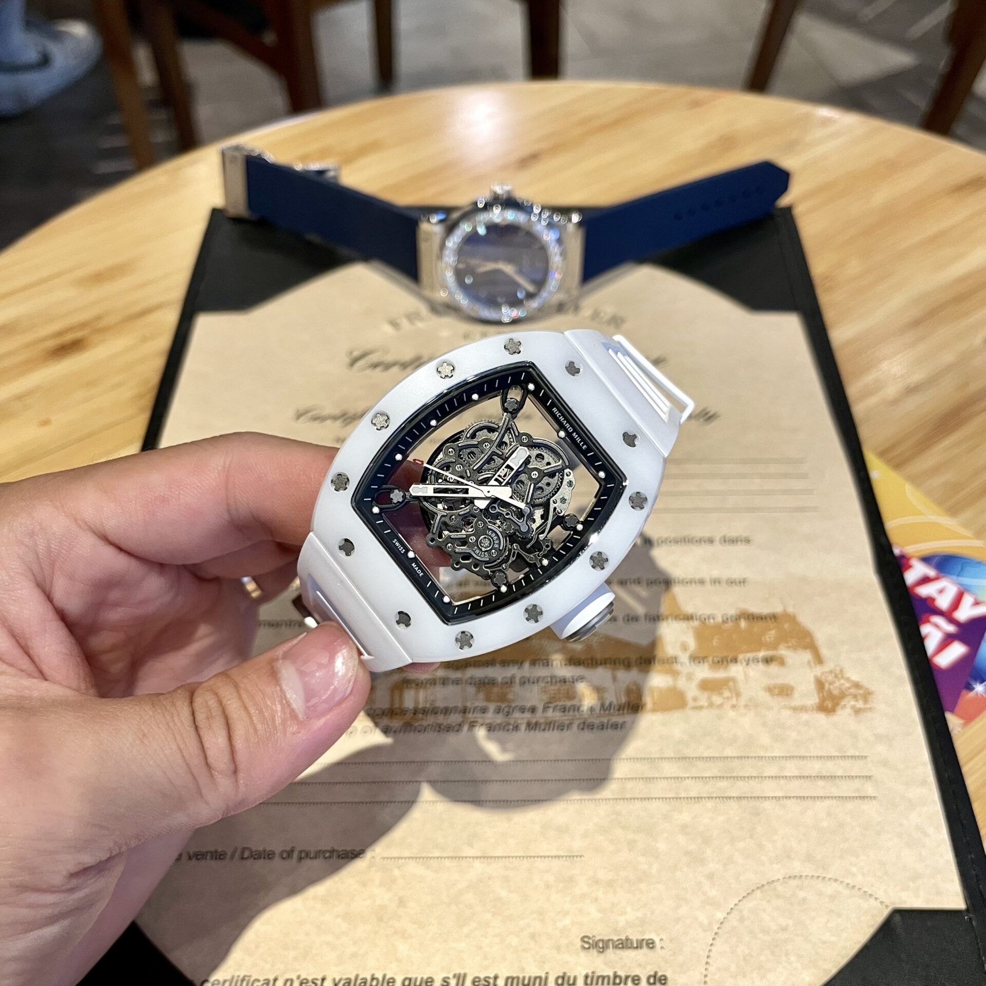 Richard Mille RM055 Best Replica Watch White Rubber Strap 45mm