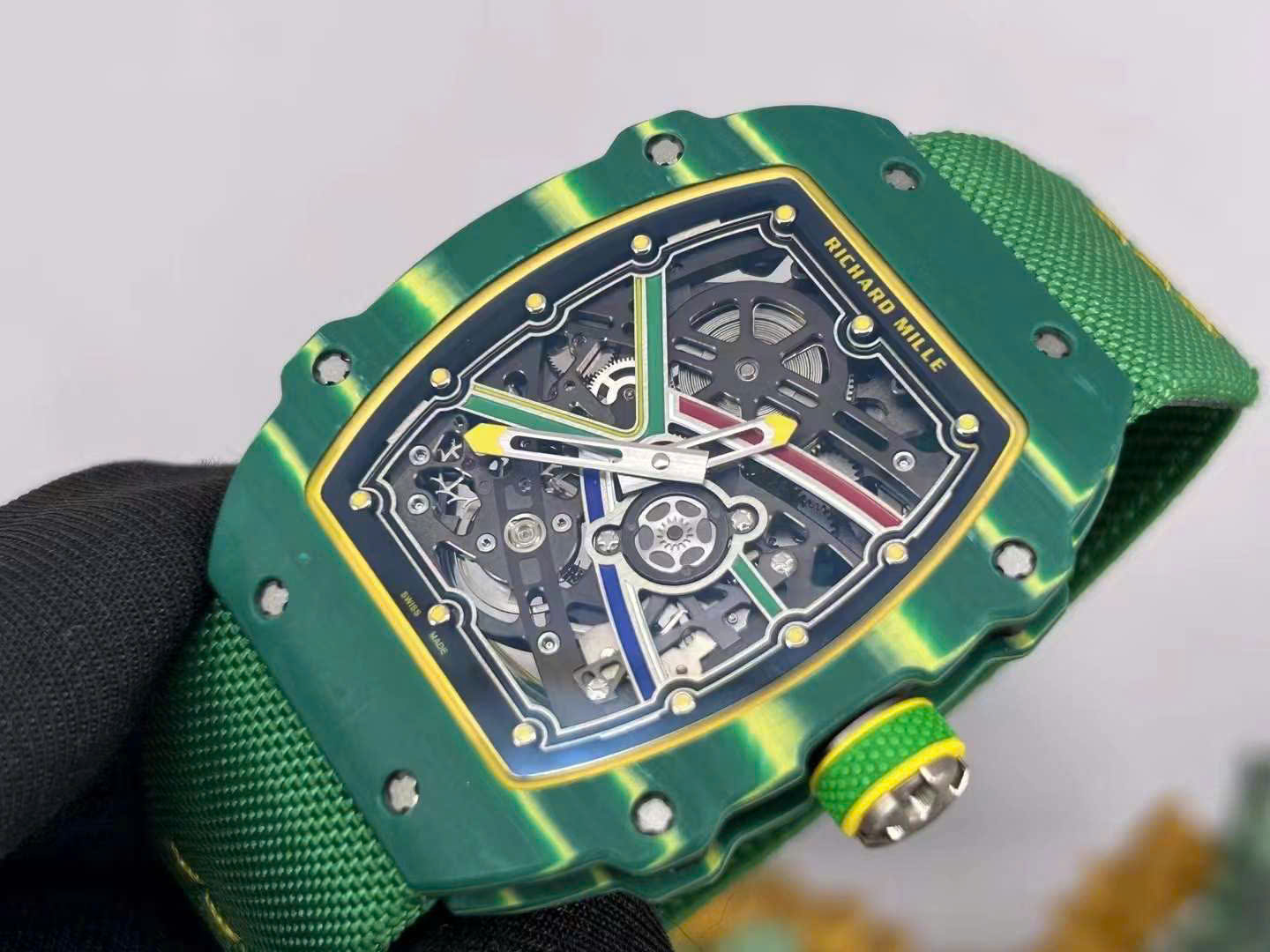 Richard Mille RM67-02 Green Carbon Best Replica Watch Weight 37 Gram 38.7×47.52mm