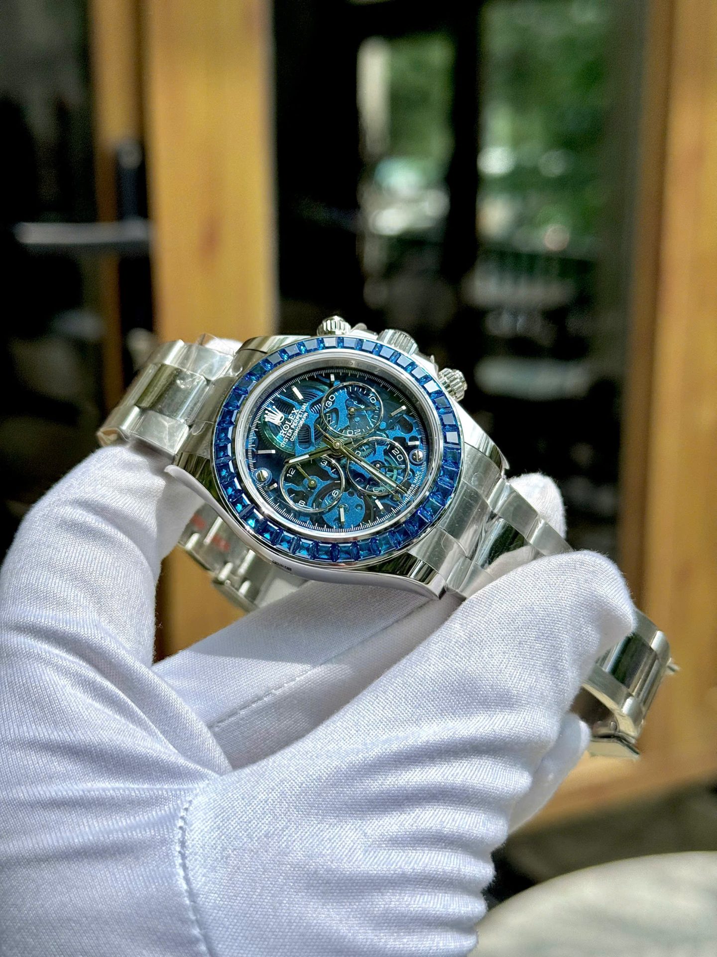 Rolex Luxury Replica Watches Daytona Arolla Challenge Blue Stone Automatic Swis Movmenet 40mm