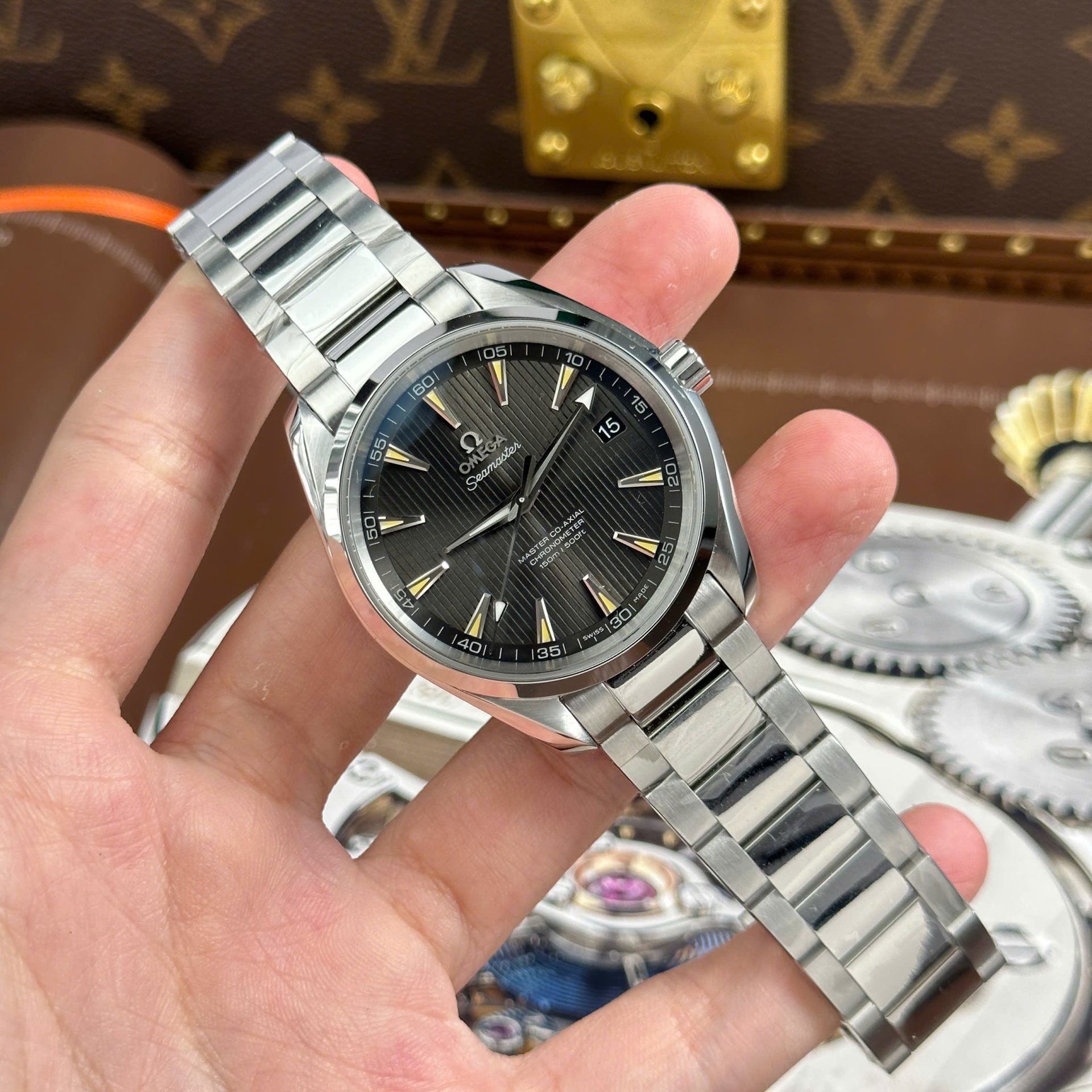 Omega Seamaster Aqua Terra 150M Best Replica Watches Green Dial Metal Wire VS Factory 41mm