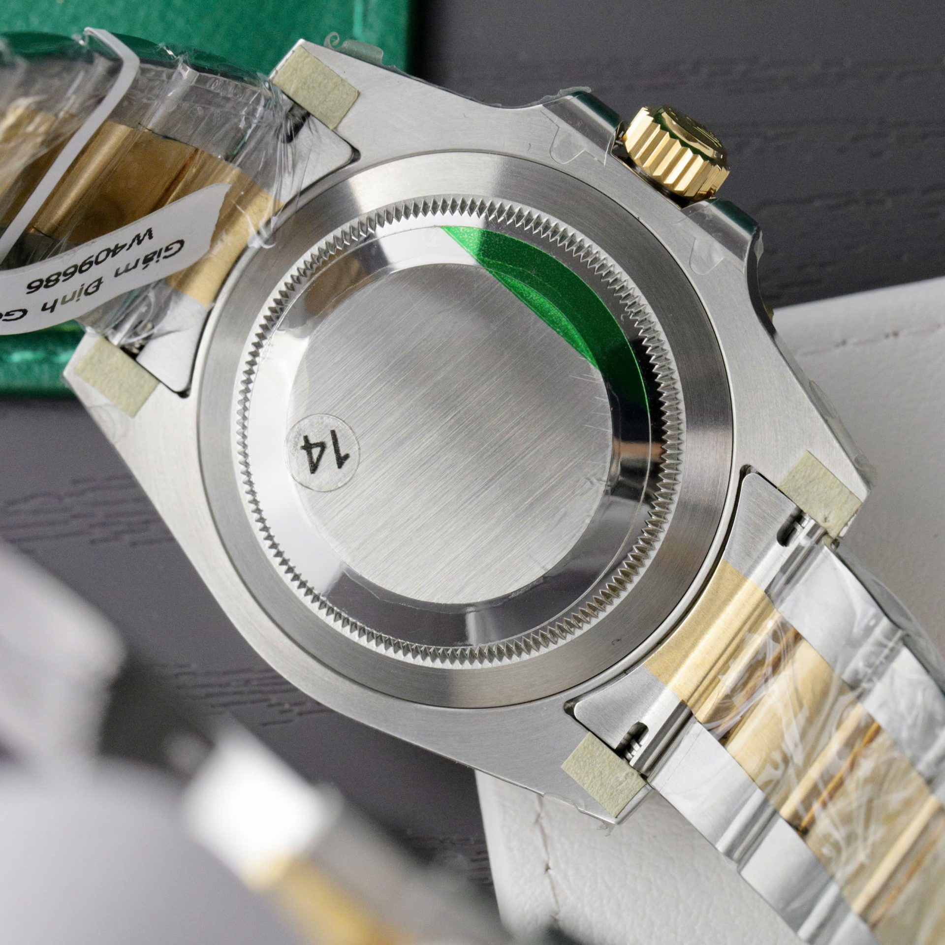 Rolex Submariner Dial Blue Copies Watches Gold Wrapped Custom 40mm