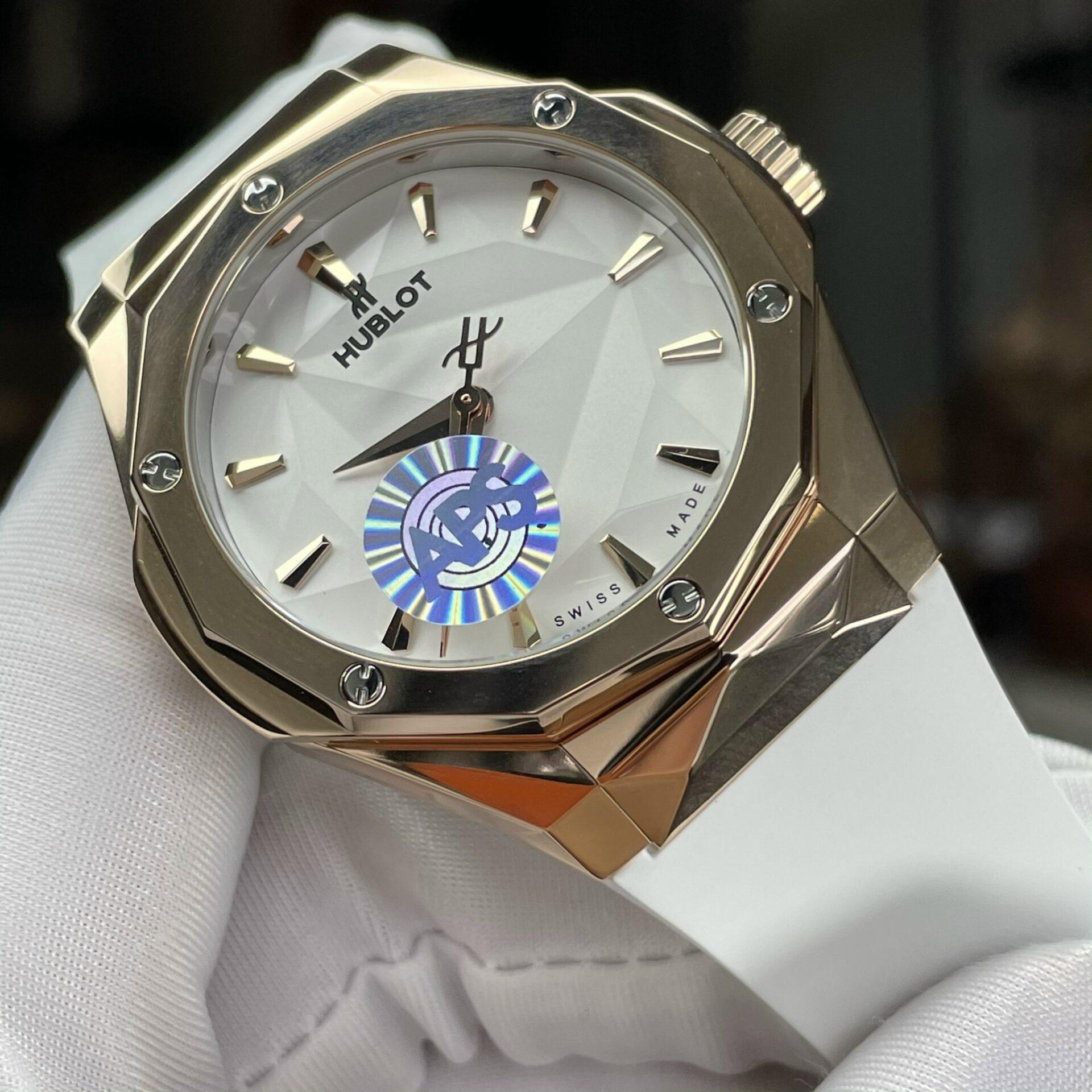 Hublot Replica 1:1 Watch Orlinski King Gold White Rubber Strap APS 40mm
