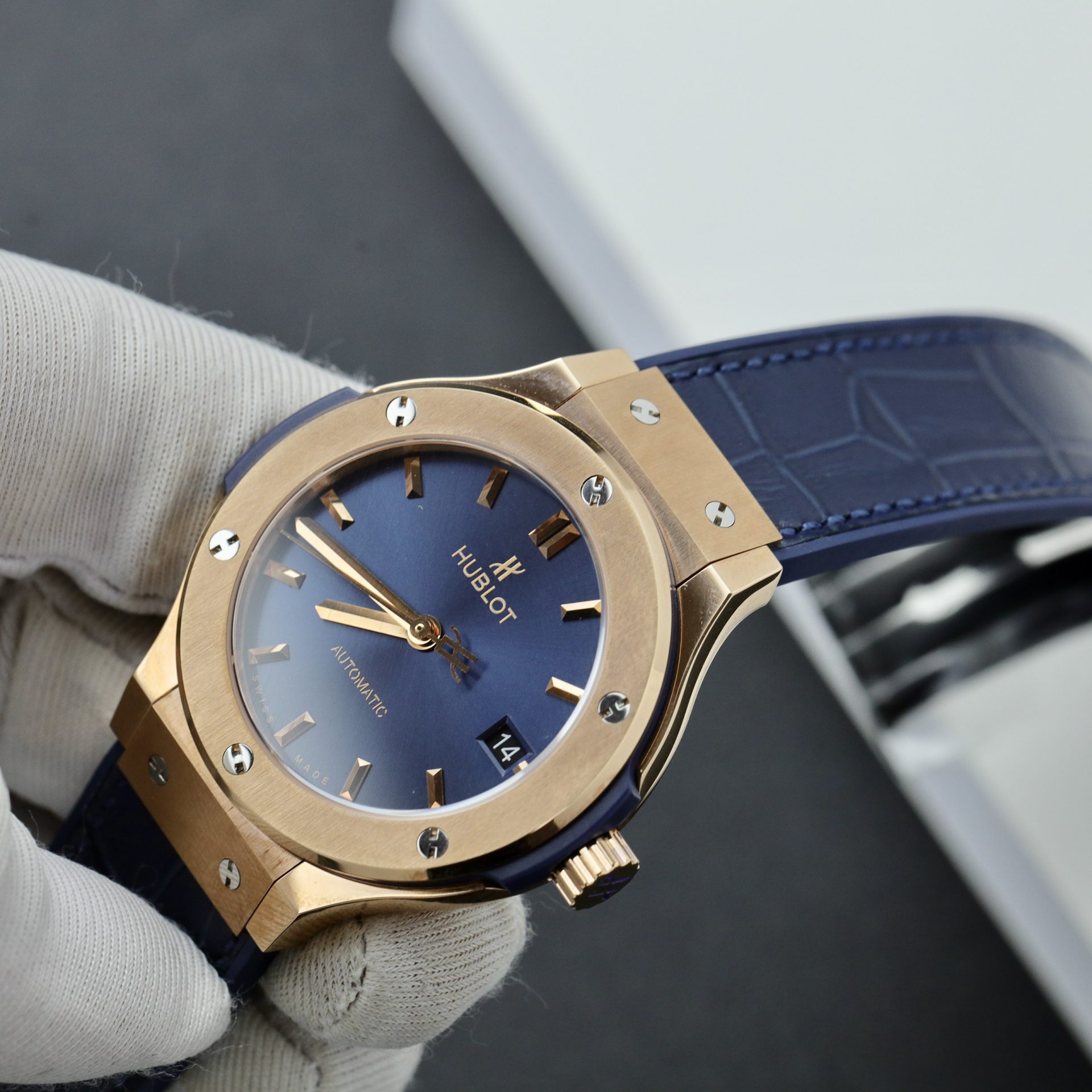 Hublot Replica 1:1 Watch Classic Fusion King Gold Blue Factory JJF 2024 38mm