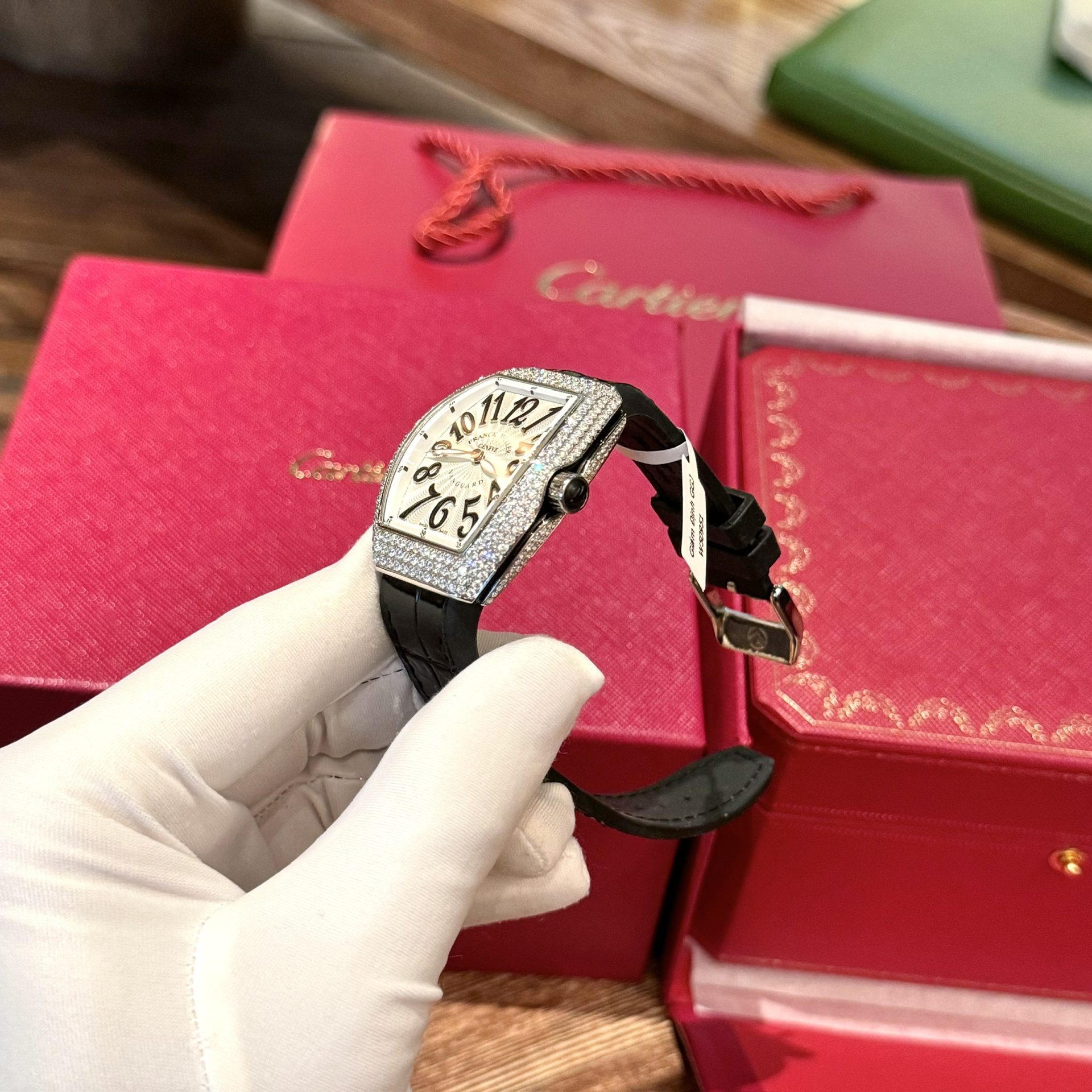 Franck Muller V32 Best Replica Watch Diamonds Moissanite Custom 36mm