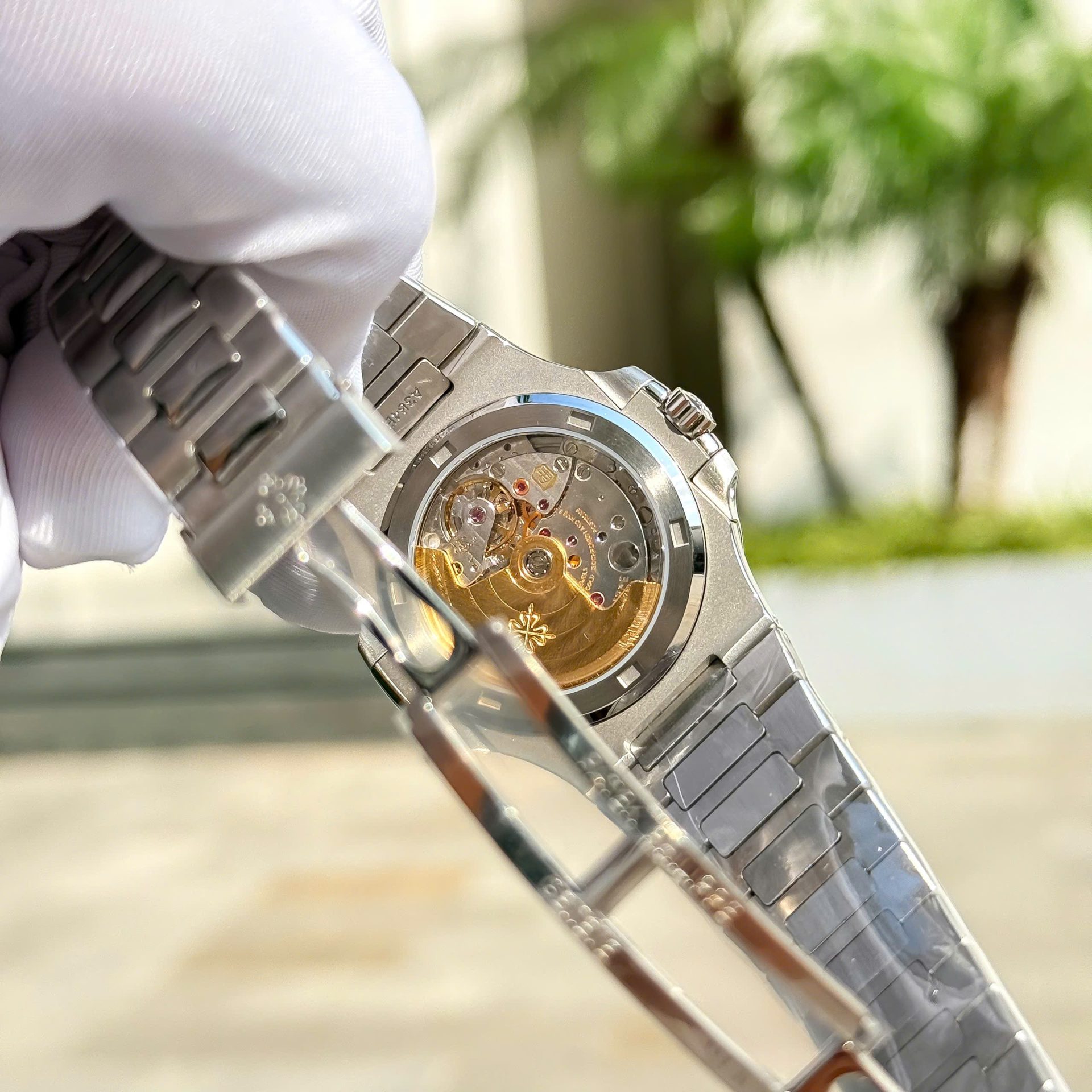 Patek Philippe Nautilus 5711 Clone Watches Green Dial Metal Wire Custom BBF Factory 40mm