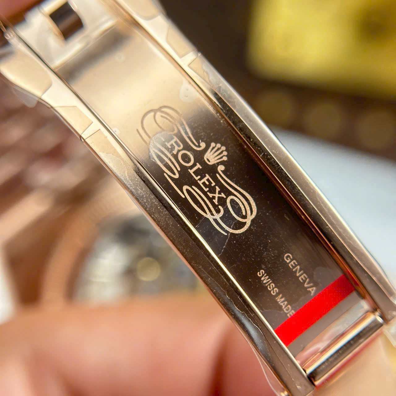 Rolex Land-Dweller 127235 Rose Gold Honeycomb Motif Dial Luxury Fake Watches 40mm