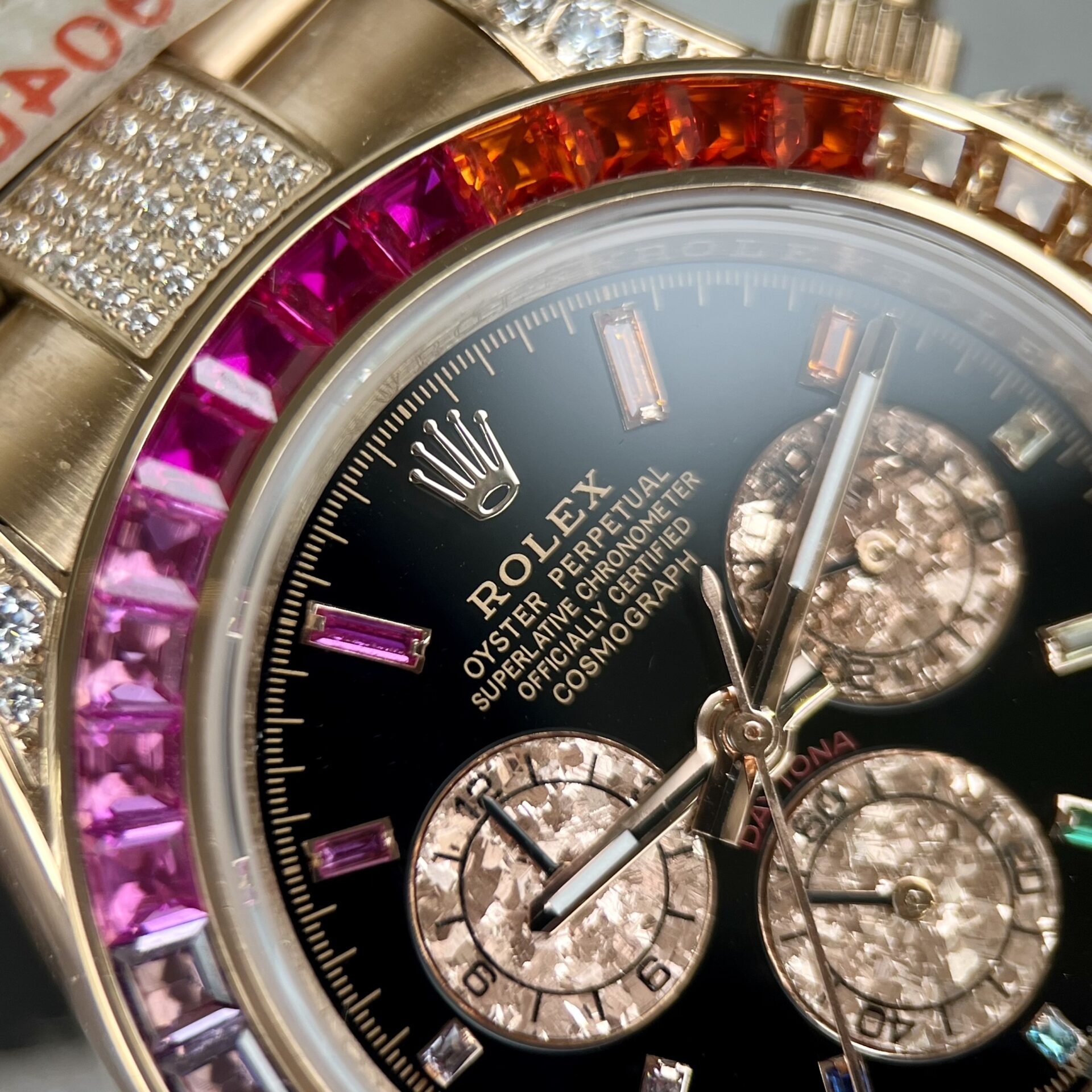 Rolex Replica 11 Watch Daytona Rainbow Rose Gold Plated  40mm