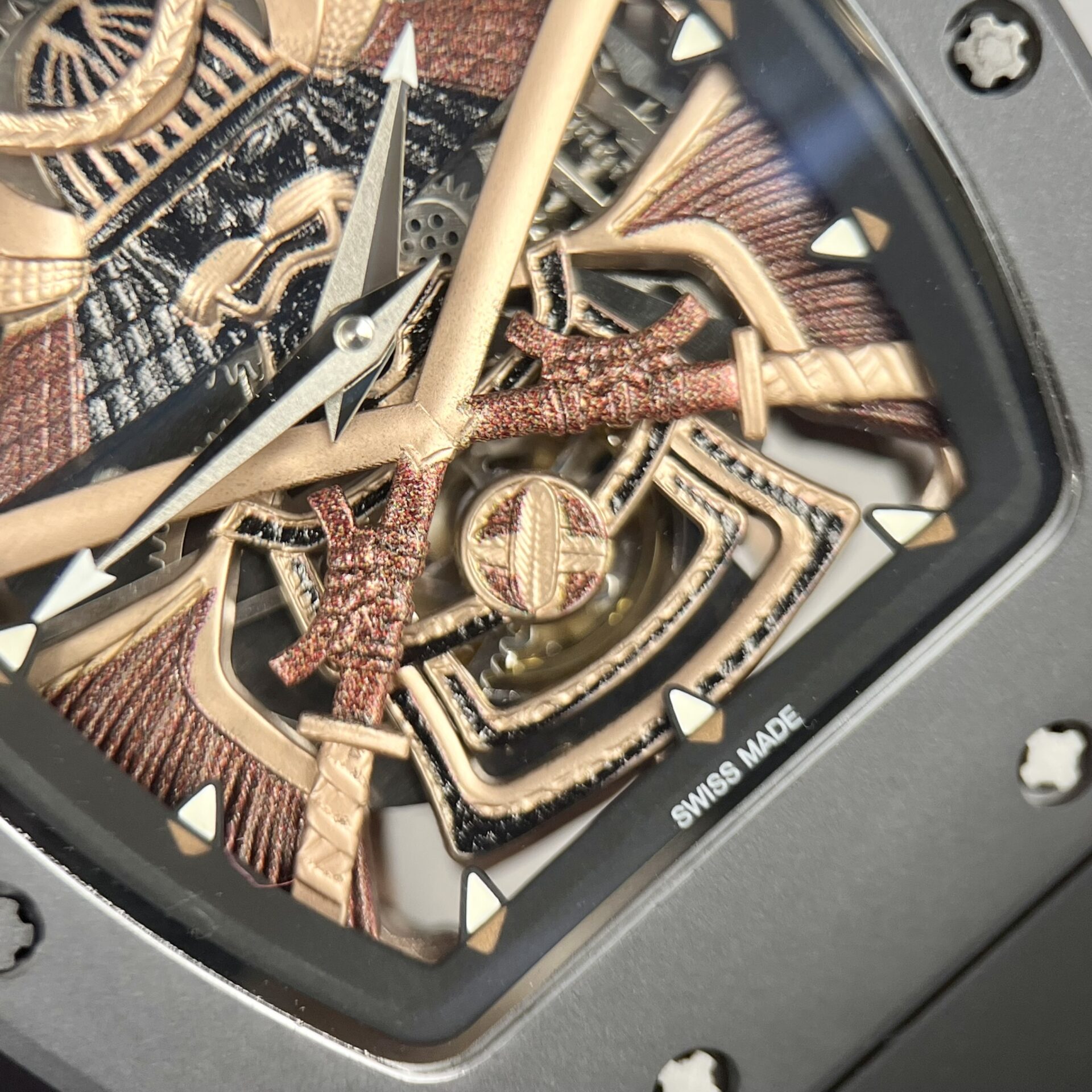 Richard Mille RM47 Best Replica Watch Black Rubber Strap Samurai Dial 42.7mm