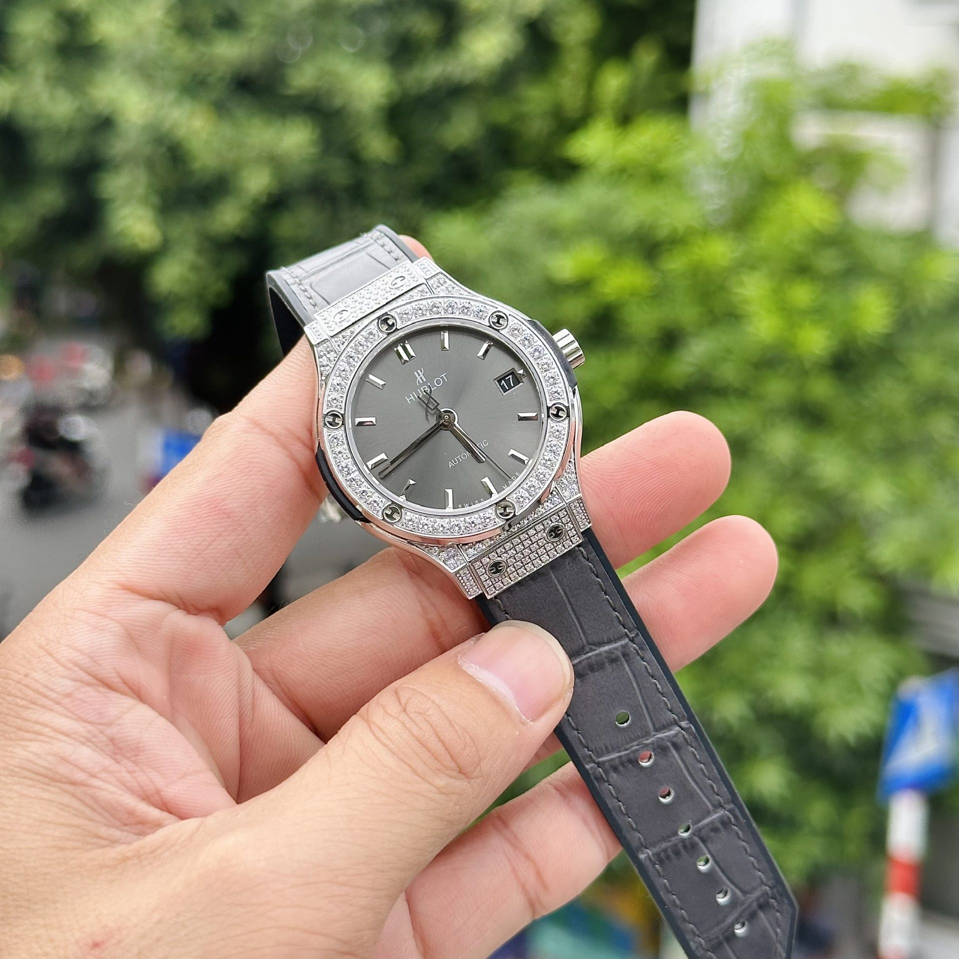 Hublot Replica 1:1 Watch Classic Fusion Grey Stone Dial HB Factory 38mm