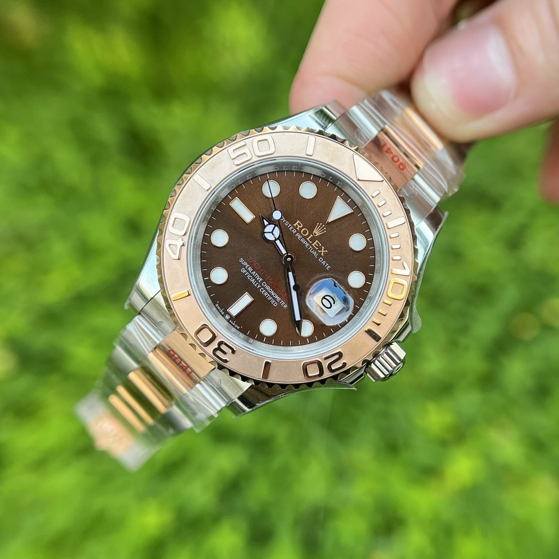 Rolex Replica Watch Yacht-Master Chocolate Dial Demi Strap EW Factory 40mm