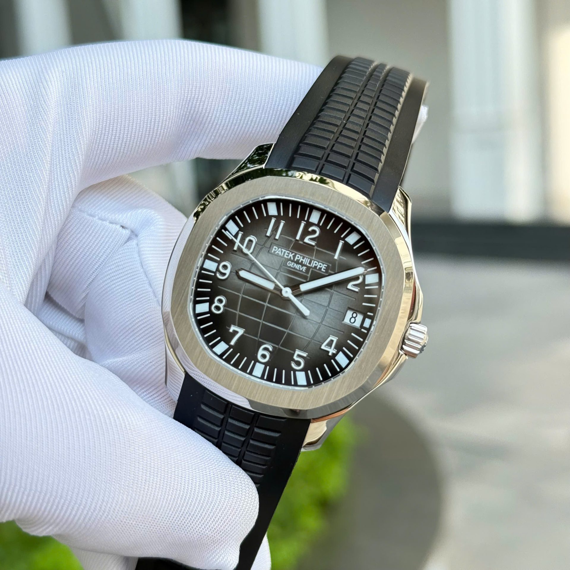 Patek Philippe Aquanaut 5167 Knock Off Watches Gray Dial Rubber Strap Custom BBF Factory 40mm