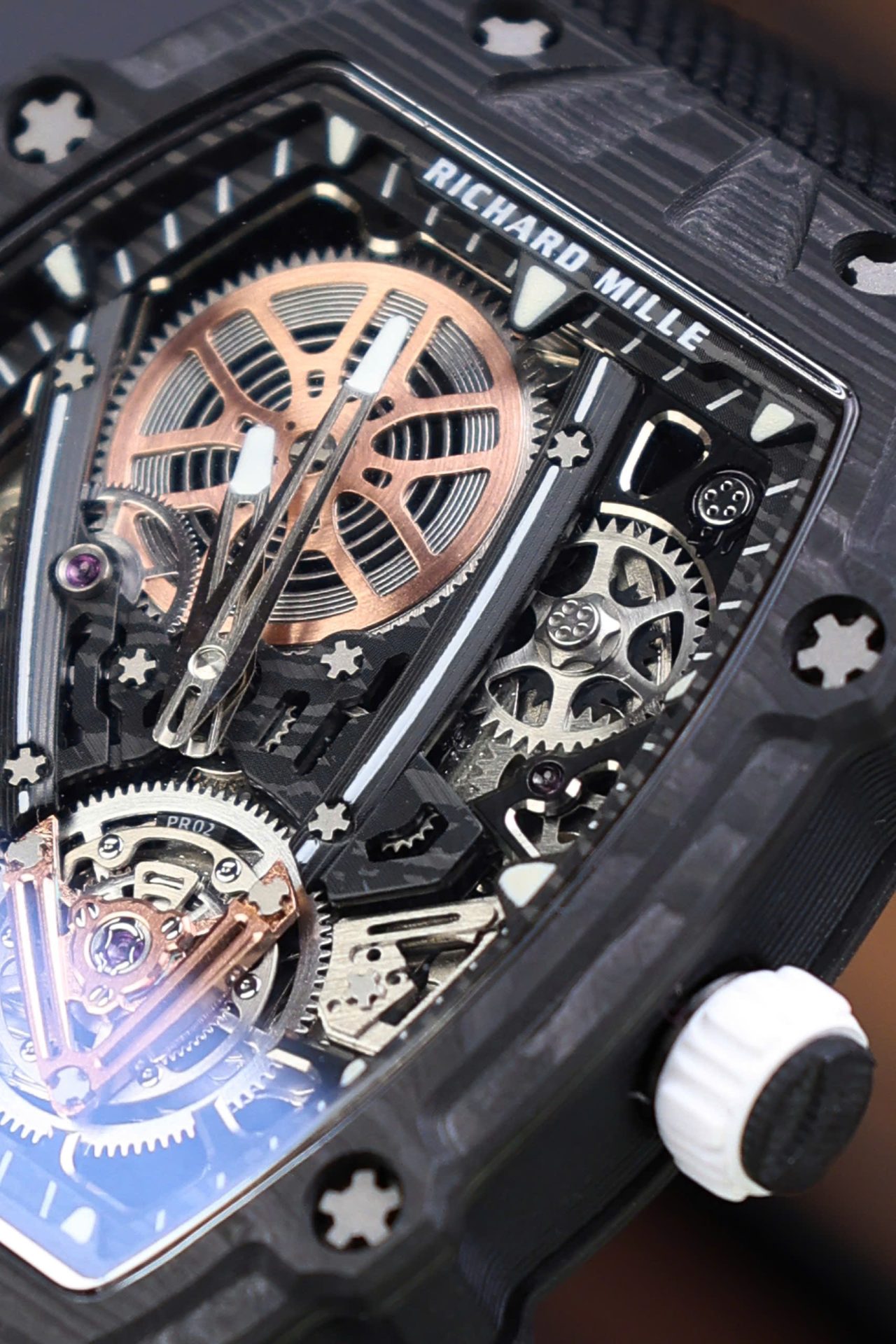 Richard Mille Copies Watches RM27-05 Rafael Nadal Carbon Black 37.25×47.25mm