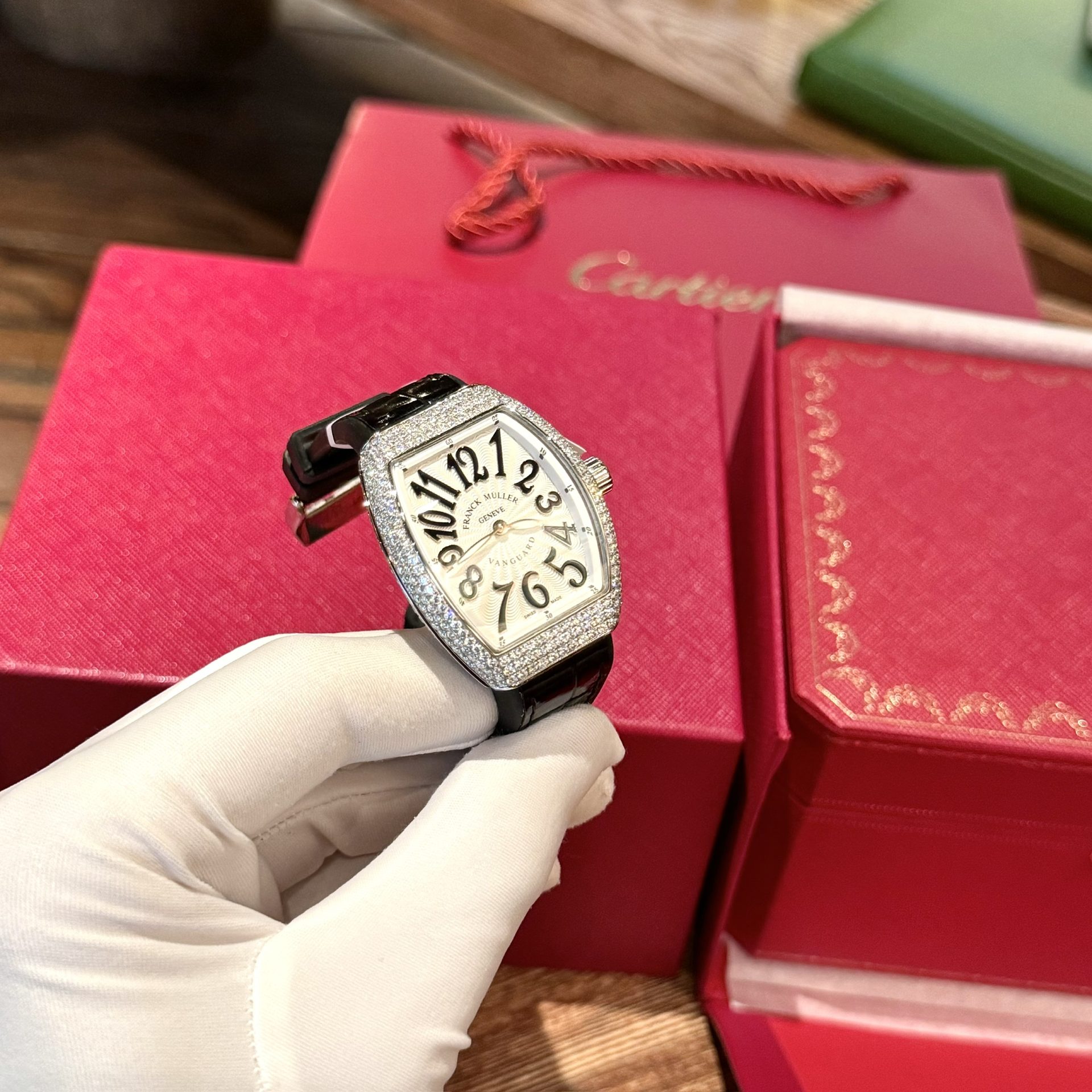 Franck Muller V32 Best Replica Watch Diamonds Moissanite Custom 36mm